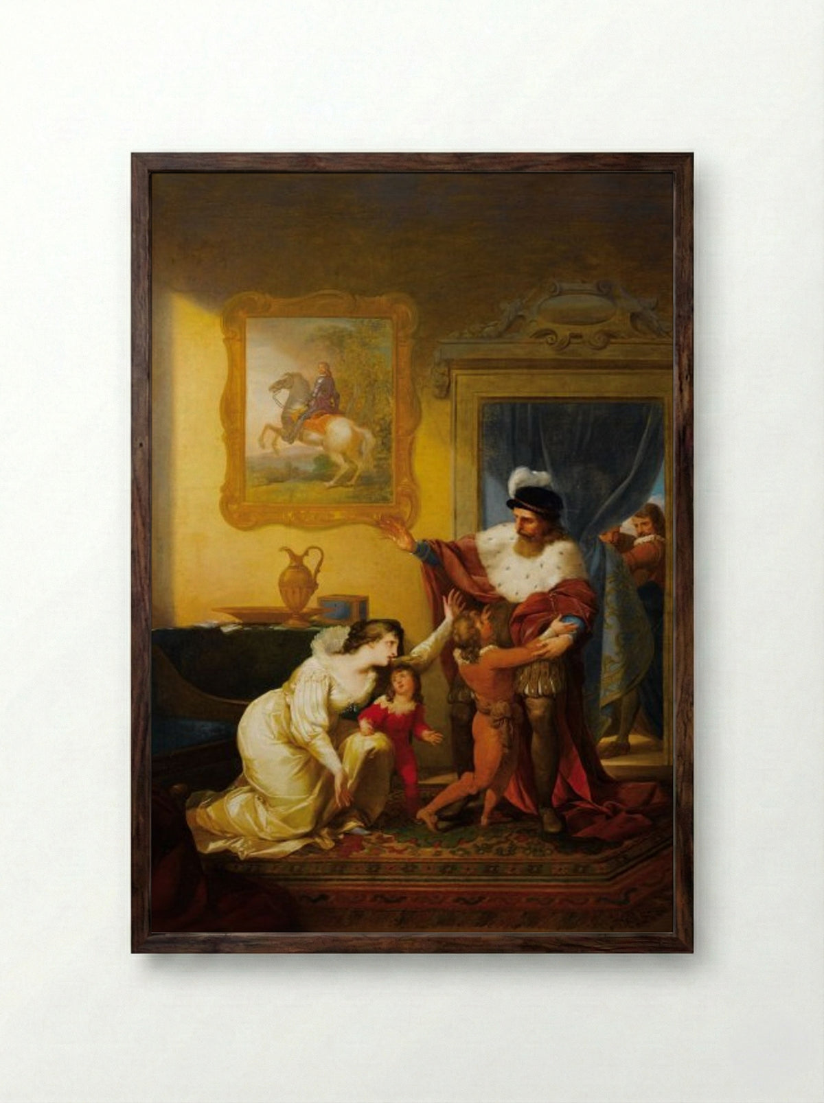 Súplica de Inês de Castro - Vieira Portuense - Framed Print Dark Wood