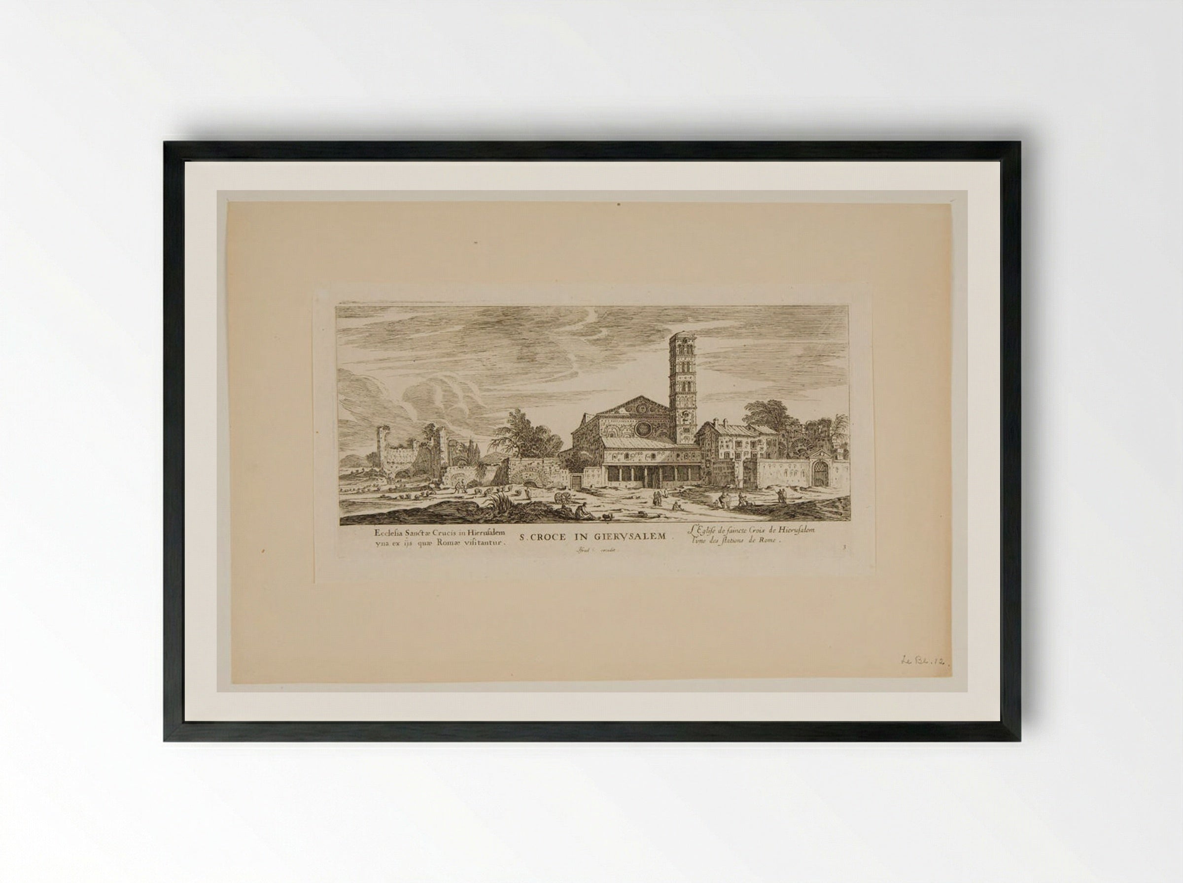 S. Croce in Gerusalemme - Israël Silvestre - Framed Print Black