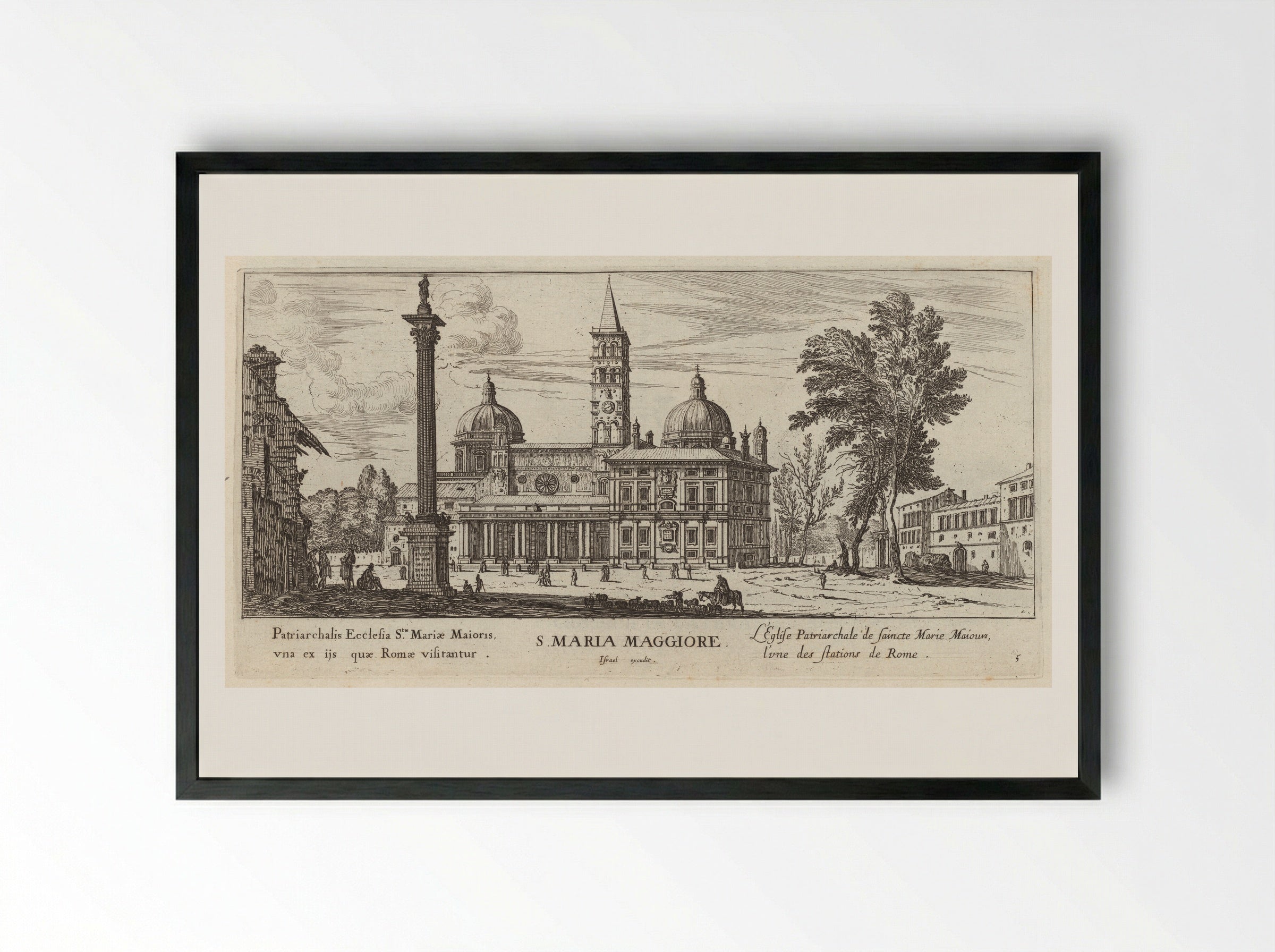 S. Maria Maggiore - Israël Silvestre - Framed Print Black