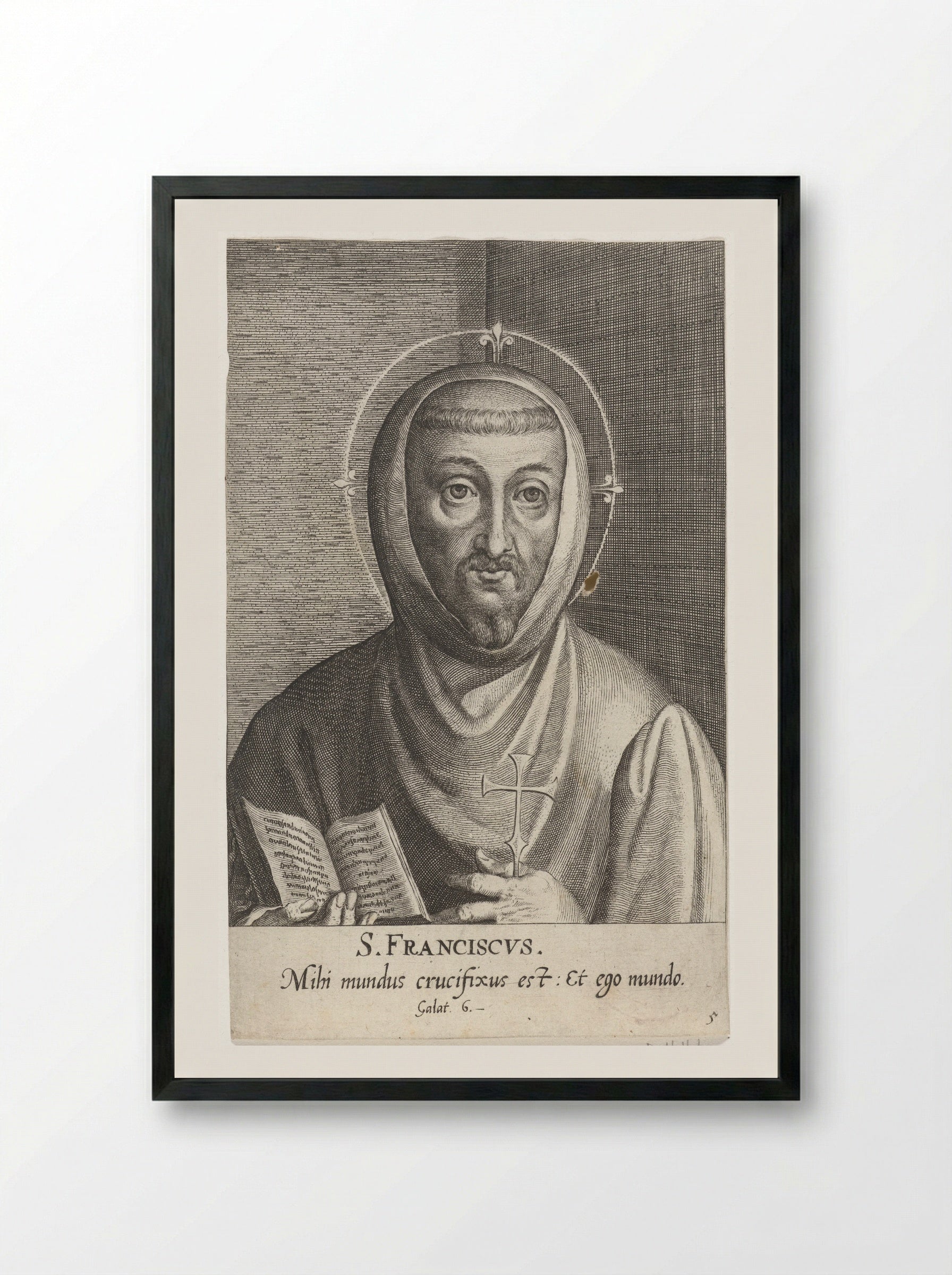S. Franciscus - Dominicus Custos - Framed Print Black