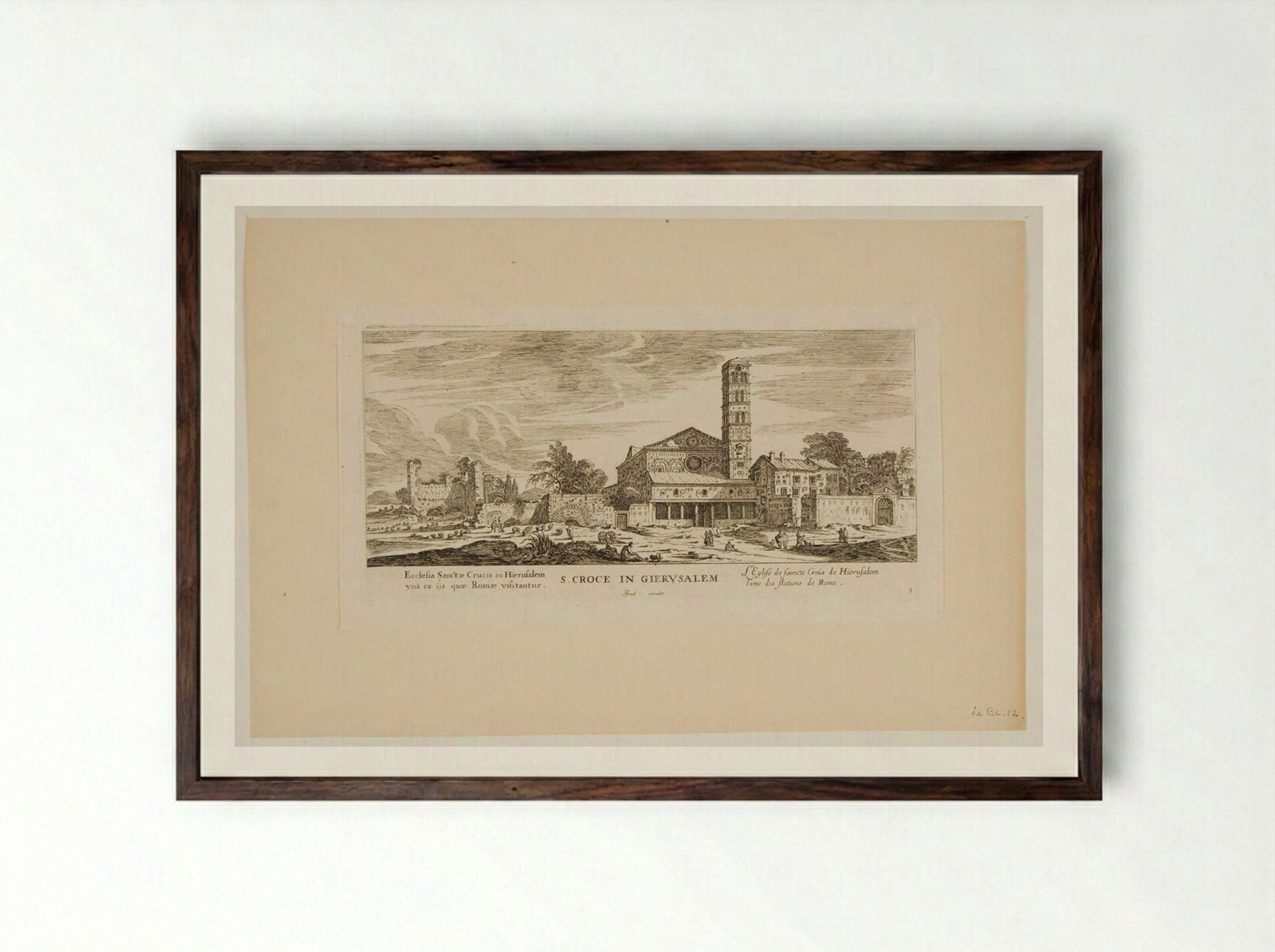 S. Croce in Gerusalemme - Israël Silvestre - Framed Print Dark Wood