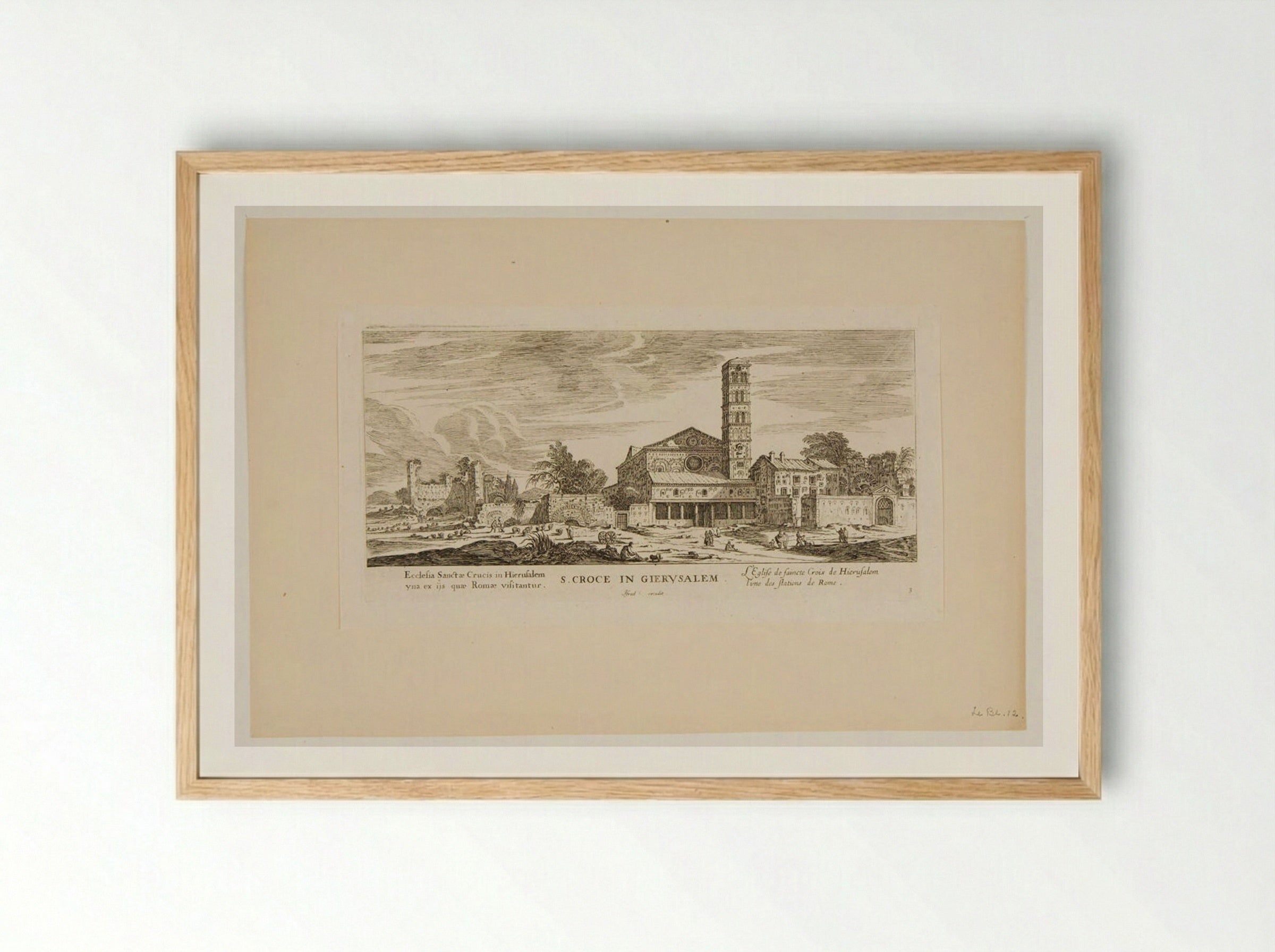 S. Croce in Gerusalemme - Israël Silvestre - Framed Print Wood