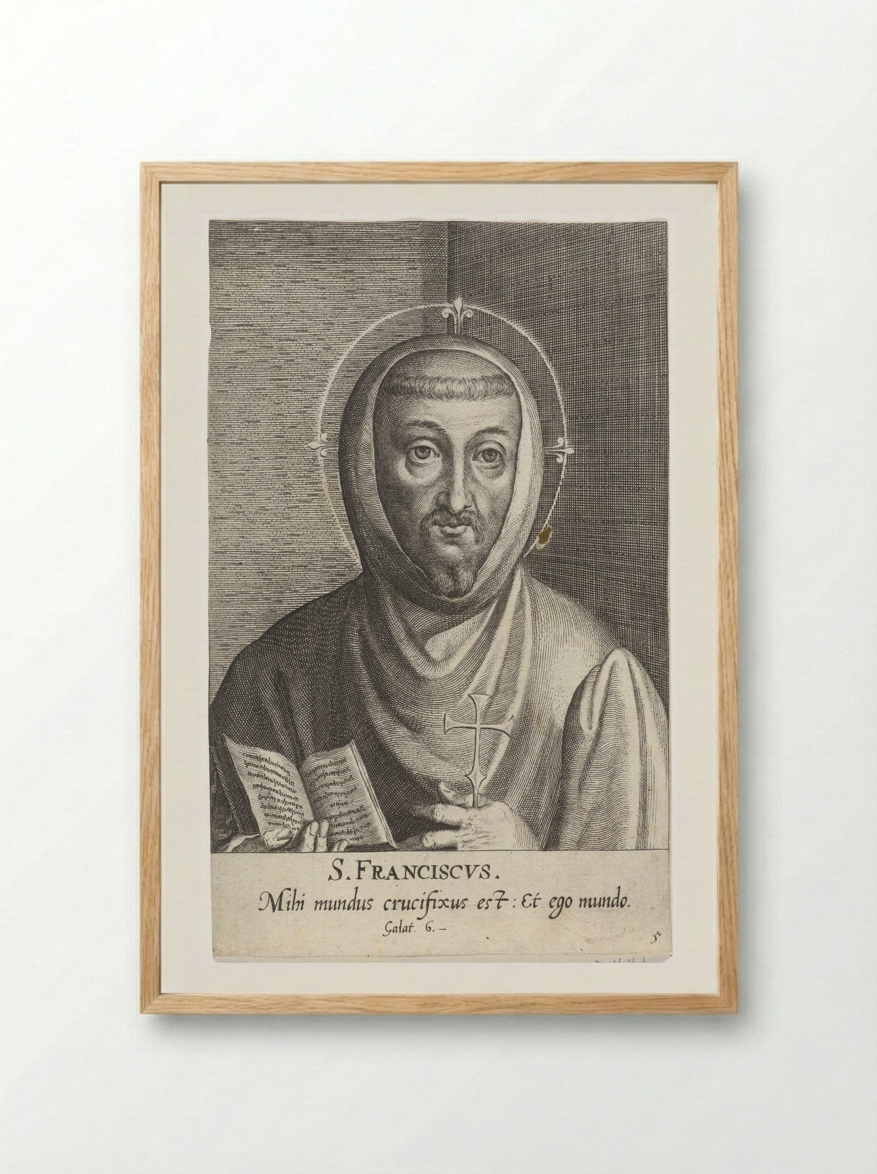S. Franciscus - Dominicus Custos - Framed Print Wood