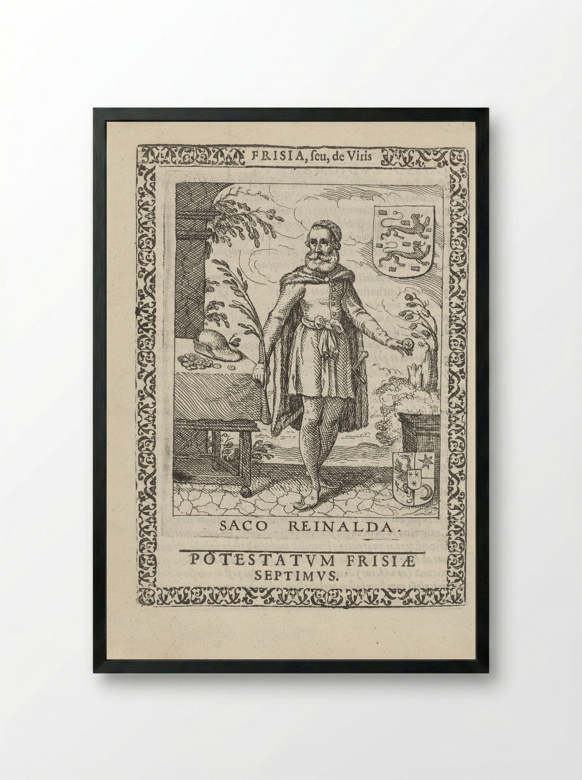 Saco Reinalda, zevende potestaat van Friesland - Pieter Feddes van Harlingen - Framed Print Black