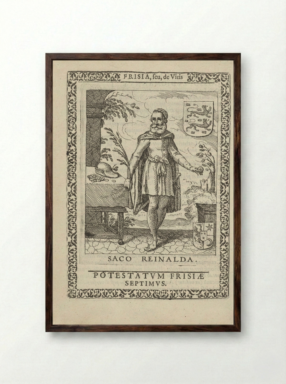 Saco Reinalda, zevende potestaat van Friesland - Pieter Feddes van Harlingen - Framed Print Dark Wood