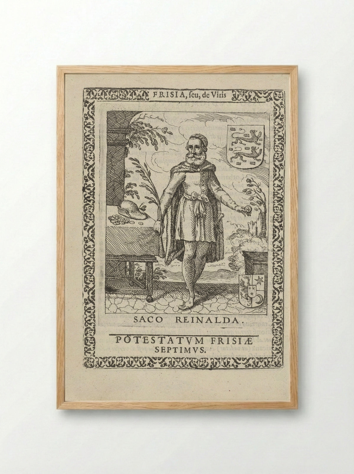 Saco Reinalda, zevende potestaat van Friesland - Pieter Feddes van Harlingen - Framed Print Wood