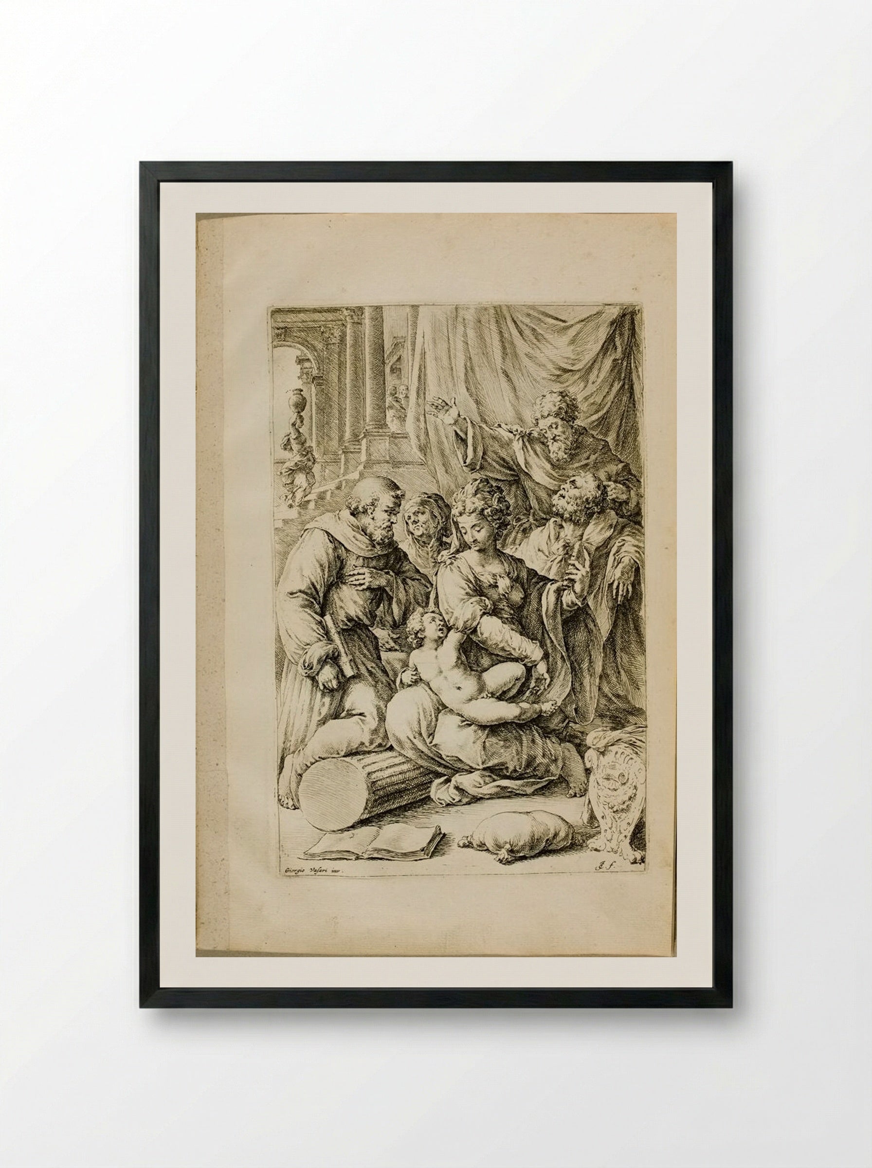 Sacra Conversazione - Jan de Bisschop - Framed Print Black