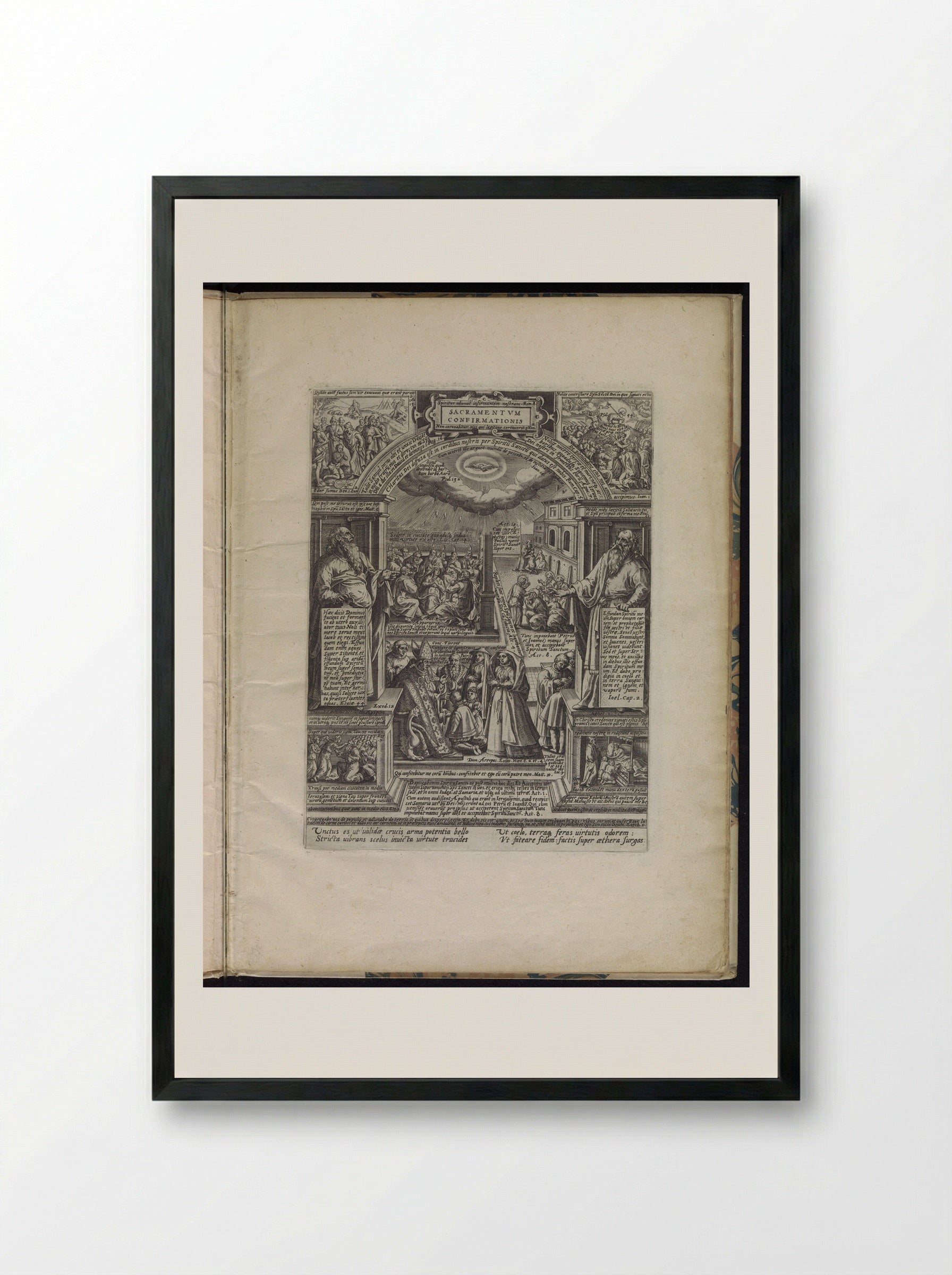 Sacramentum Confirmationis - Philips Galle - Framed Print Black