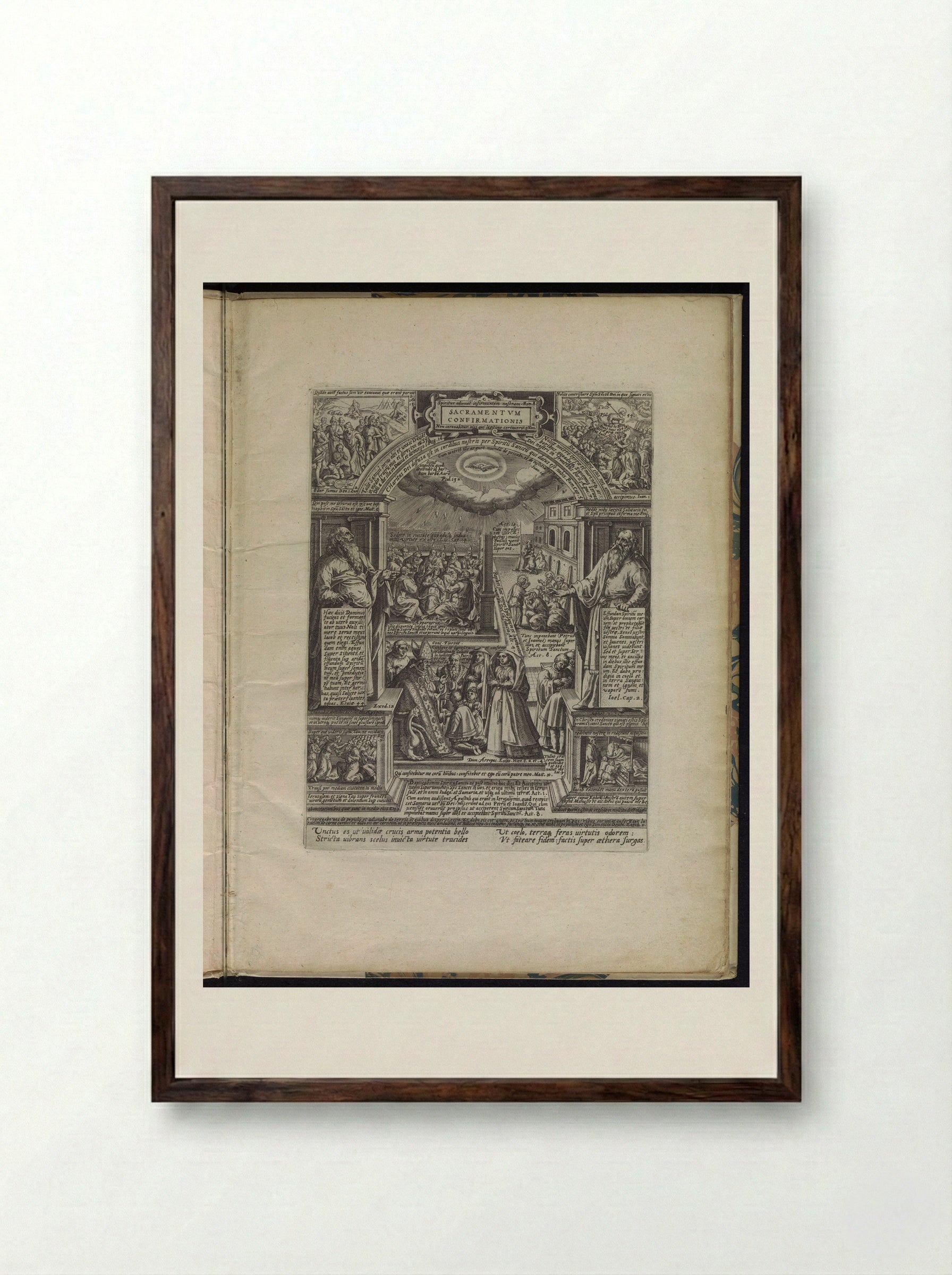 Sacramentum Confirmationis - Philips Galle - Framed Print Dark Wood