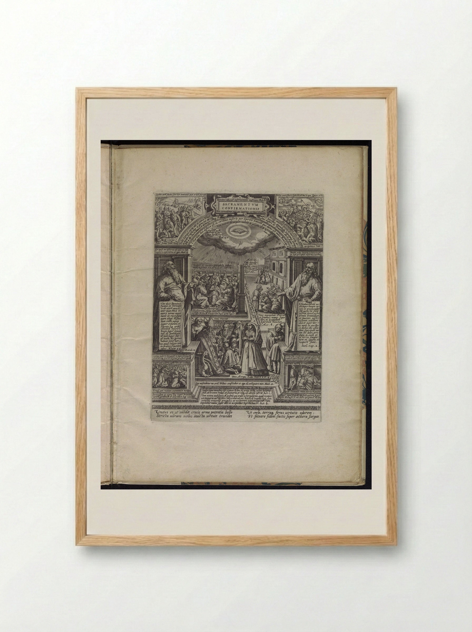 Sacramentum Confirmationis - Philips Galle - Framed Print Wood