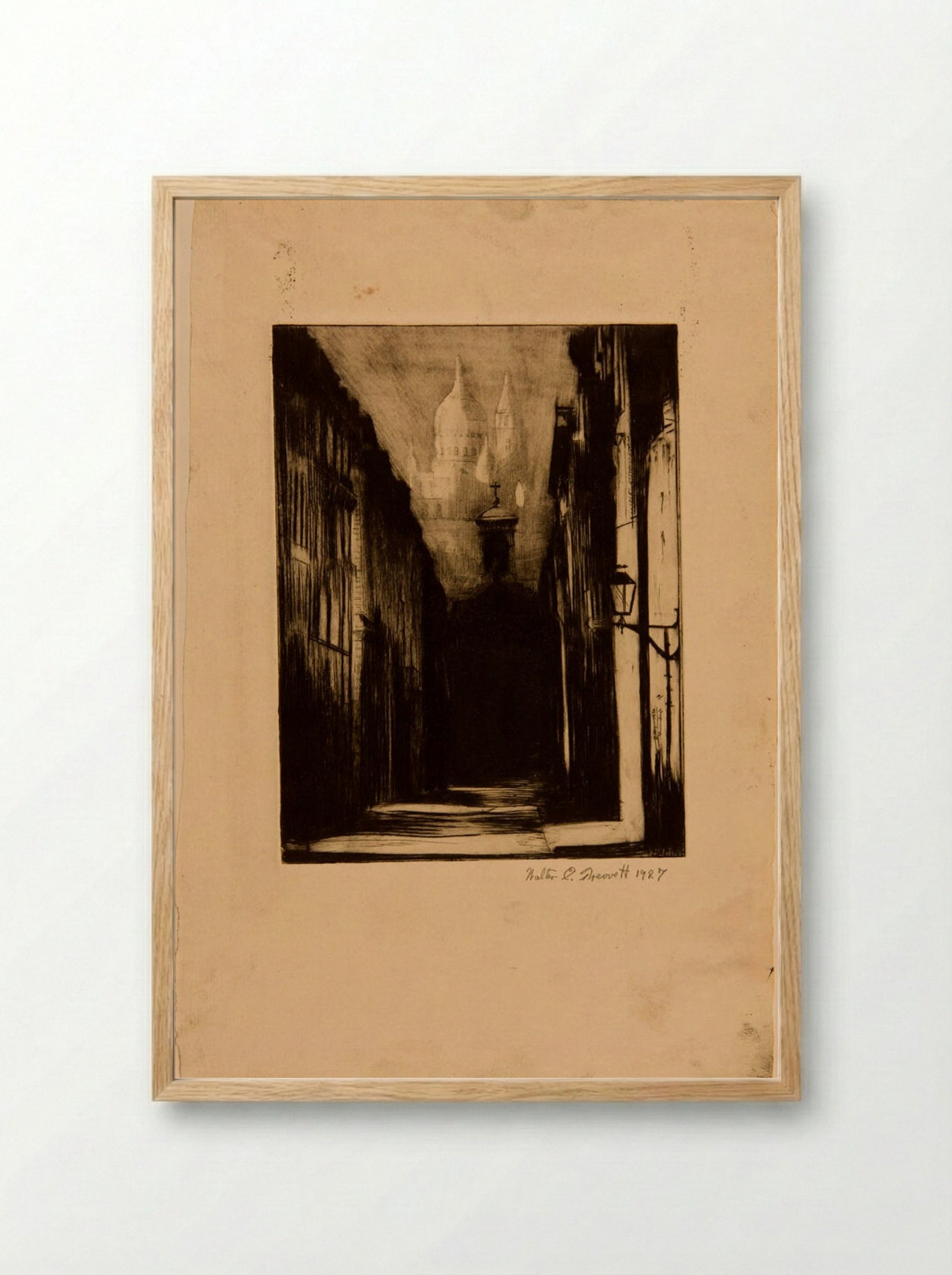 Sacre Coeur, Paris - Walter E. Trevett - Framed Print Wood