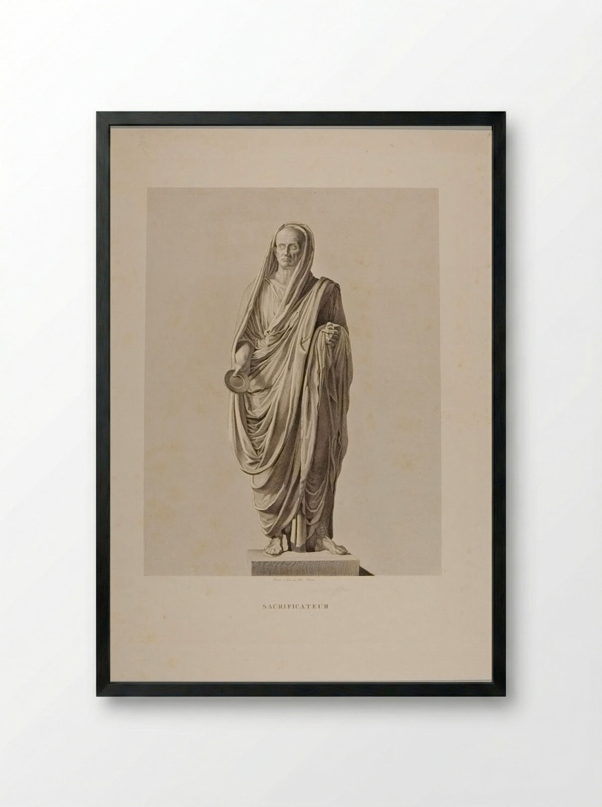 Sacrificateur - Pierre Louis Henri Laurent - Framed Print Black