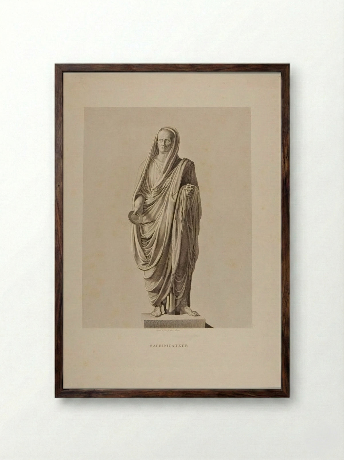 Sacrificateur - Pierre Louis Henri Laurent - Framed Print Dark Wood