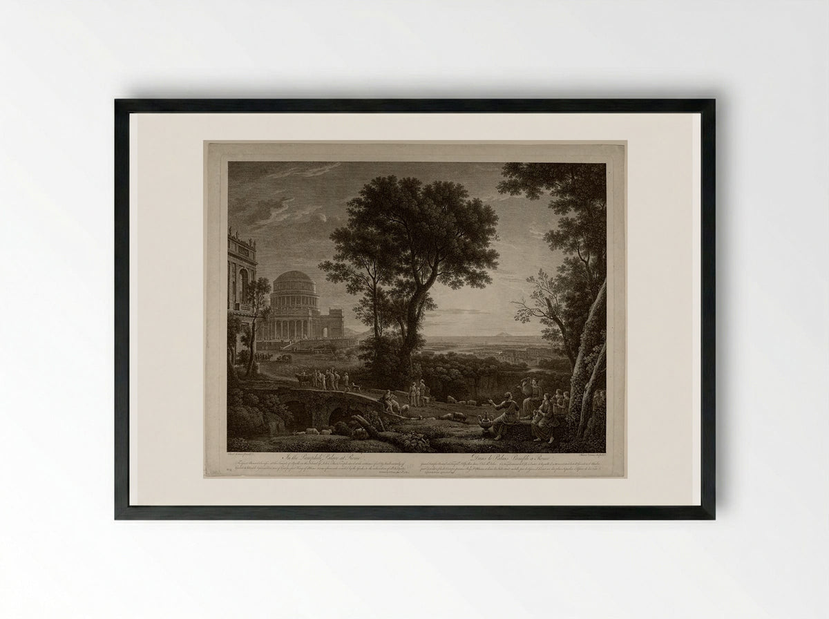 Sacrifice at the Temple of Apollo at Delos - François Vivares - Framed Print Black