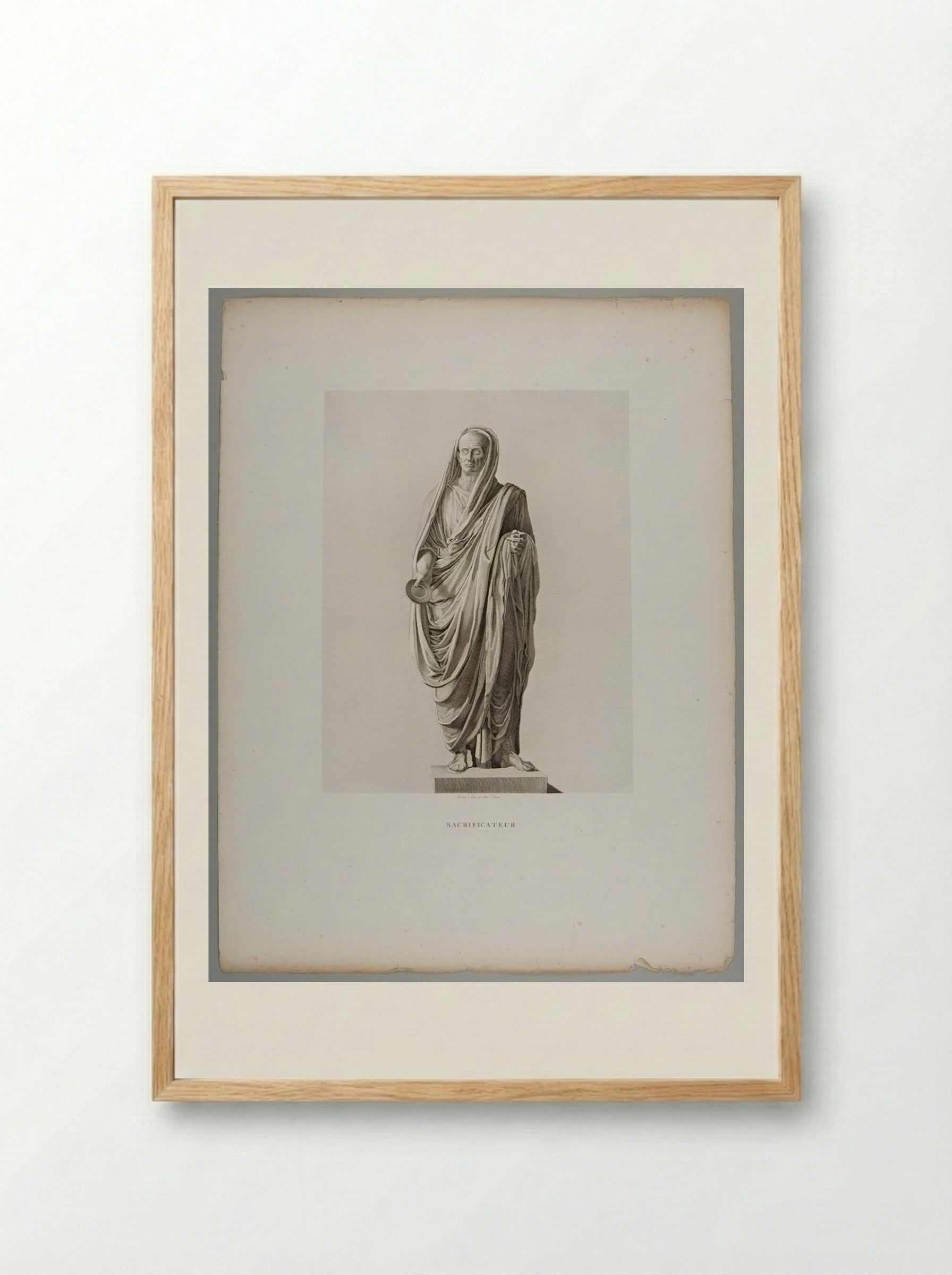 Sacrificer, after the Antique - Pierre Louis Henri Laurent - Framed Print Wood