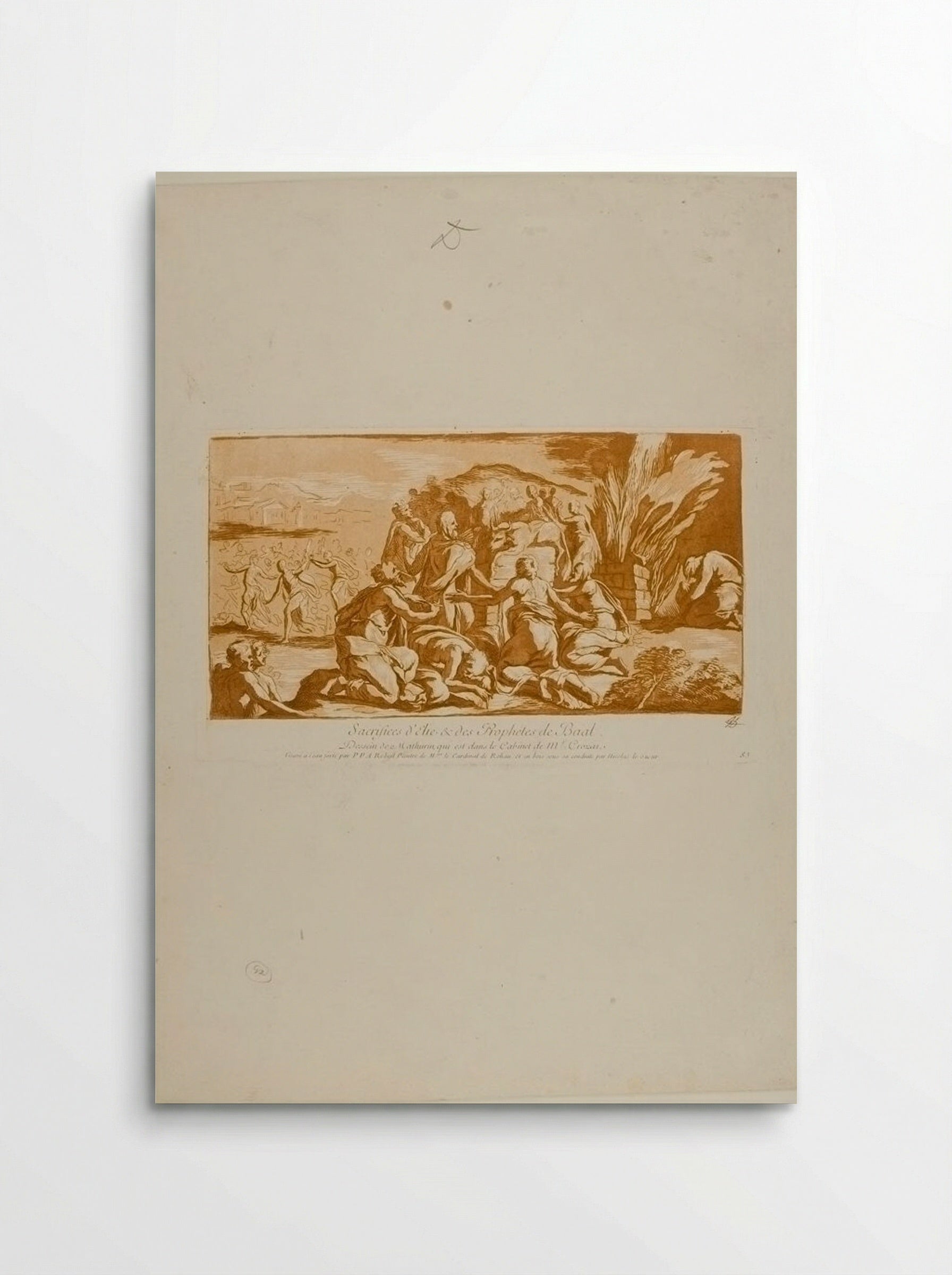 Sacrifices of Elijah and the Prophets of Baal - Nicolas Le Sueur - Poster