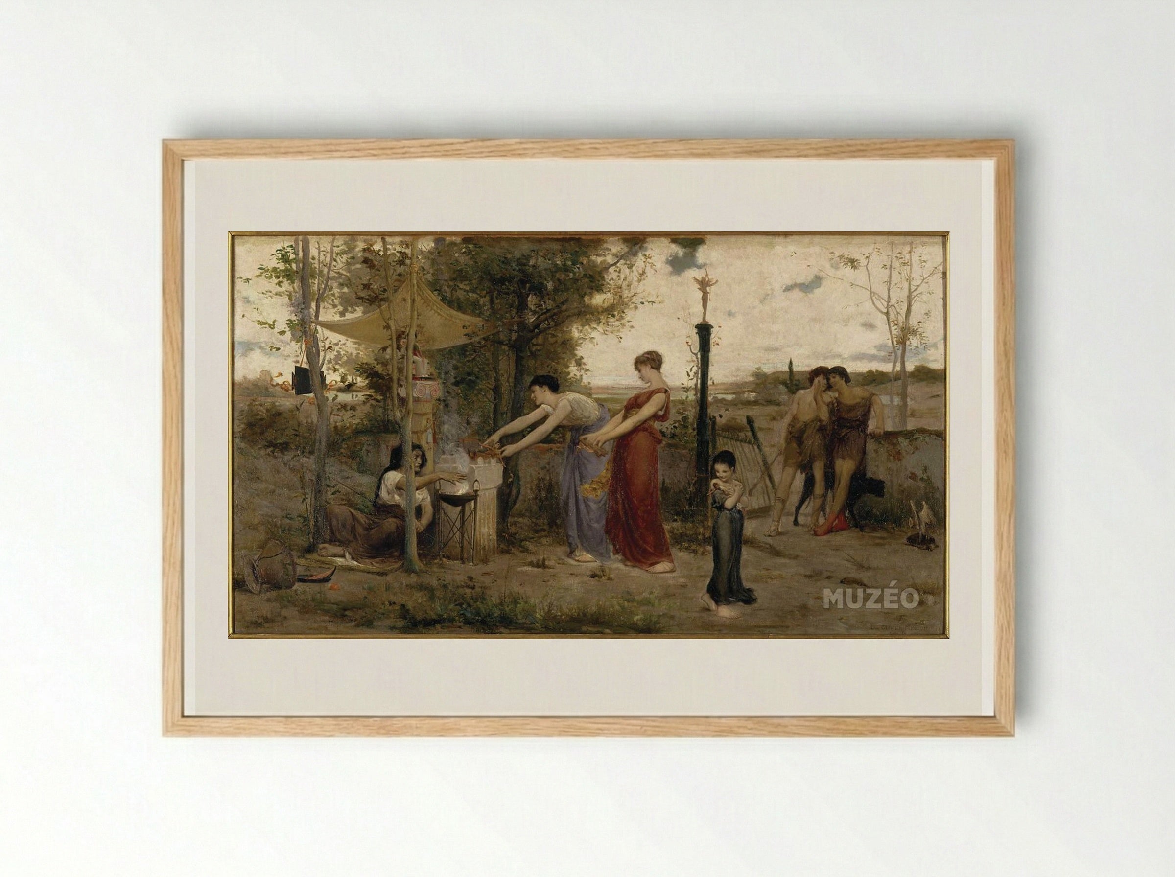 Sacrificing Dolls - Luc-Olivier Merson - Framed Print Wood