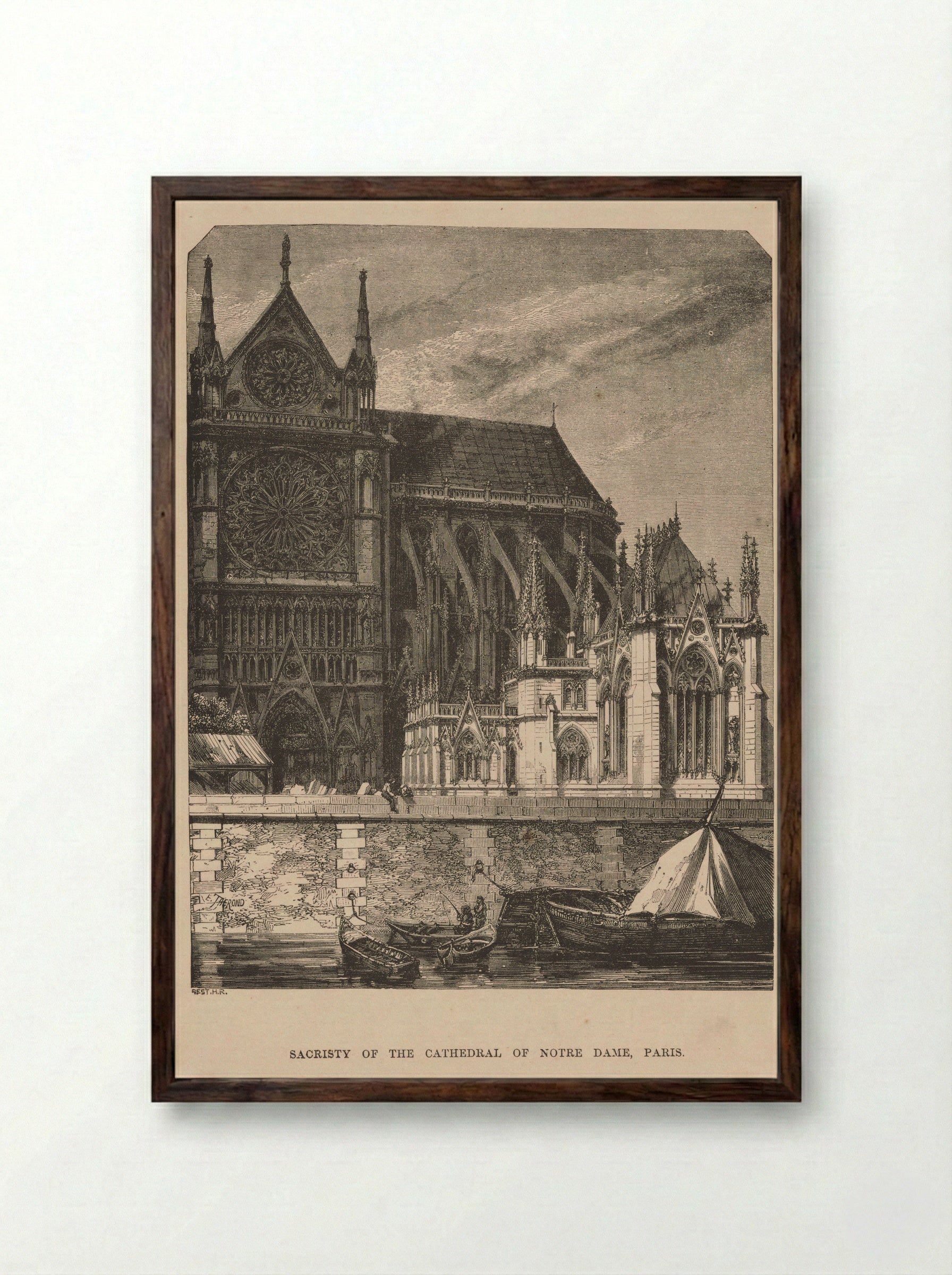 Sacristy of the Cathedral of Notre Dame, Paris - Best et Cie - Framed Print Dark Wood