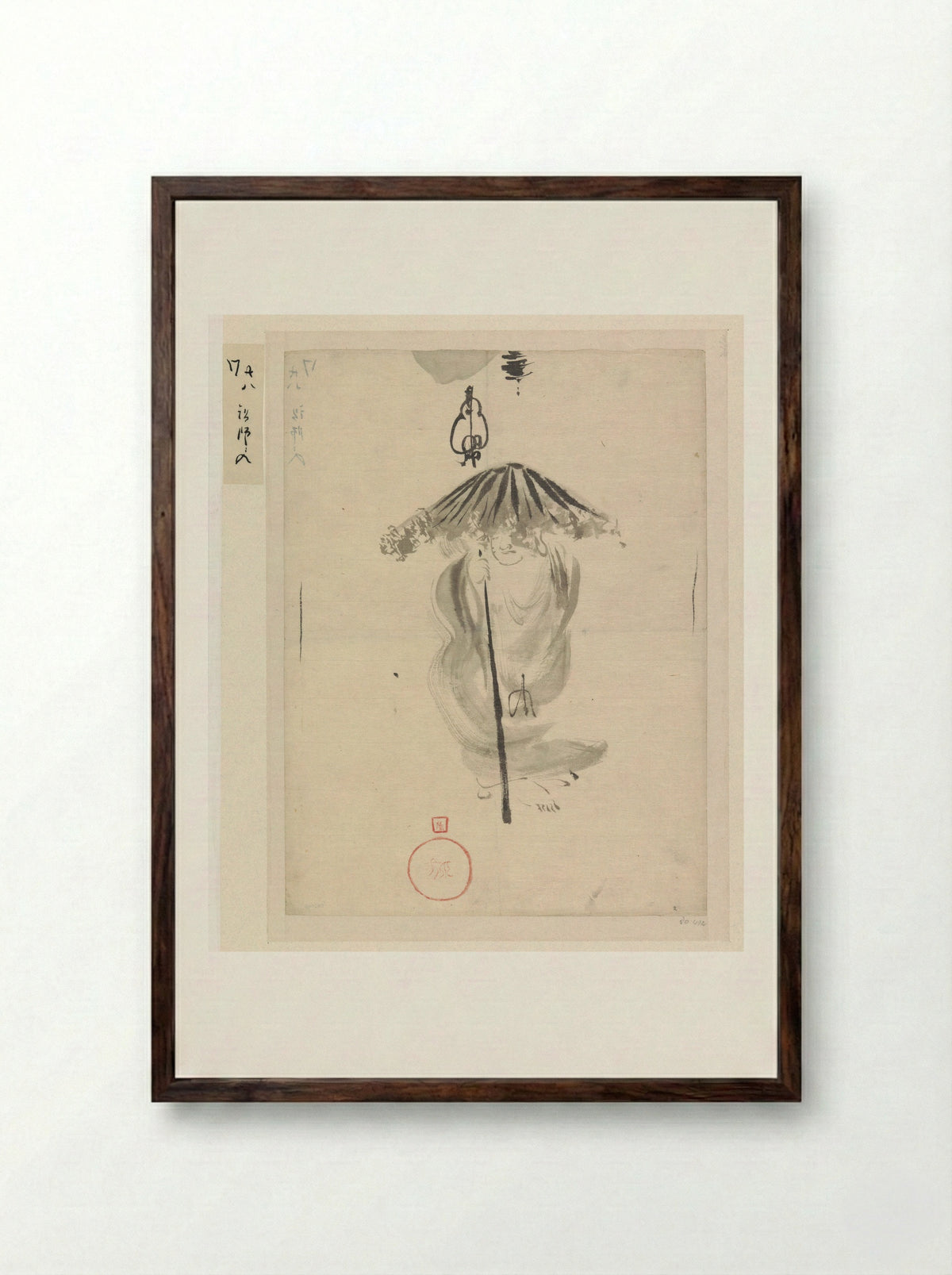 Sage Under a Parasol - Ichirakasai - Framed Print Dark Wood