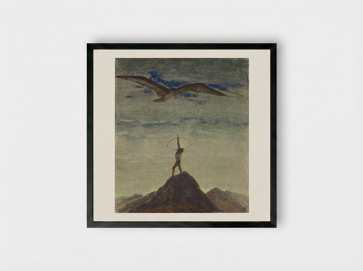Sagittarius - Mikalojus Konstantinas Čiurlionis - Framed Print Black