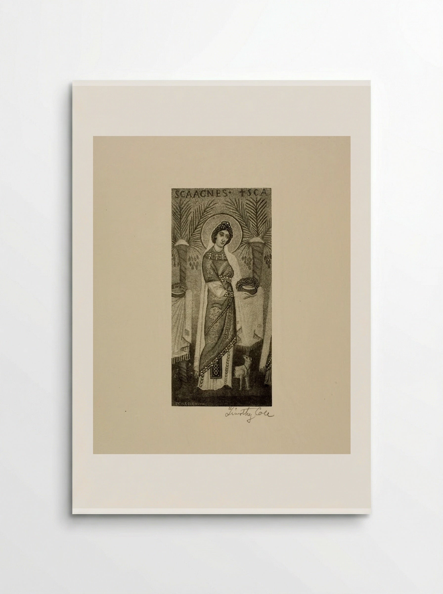 Saint Agnes (Byzantine mosaic) - Timothy Cole - Poster