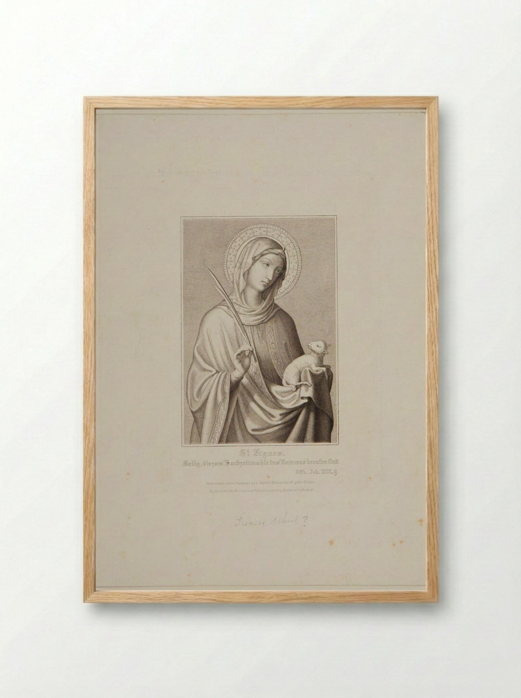 Saint Agnes - Heinrich Nüsser - Framed Print Wood