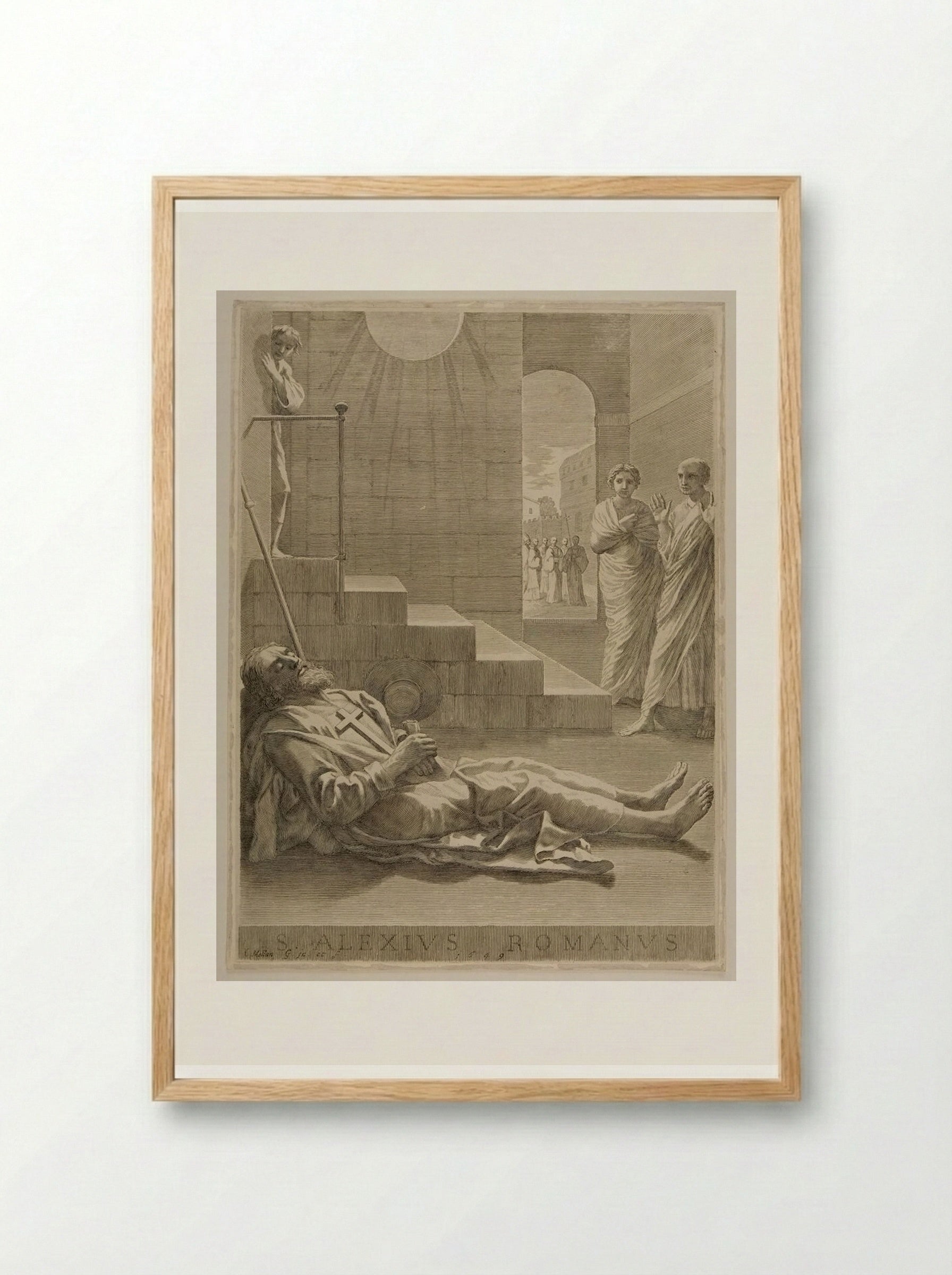 Saint Alexis - Claude Mellan - Framed Print Wood