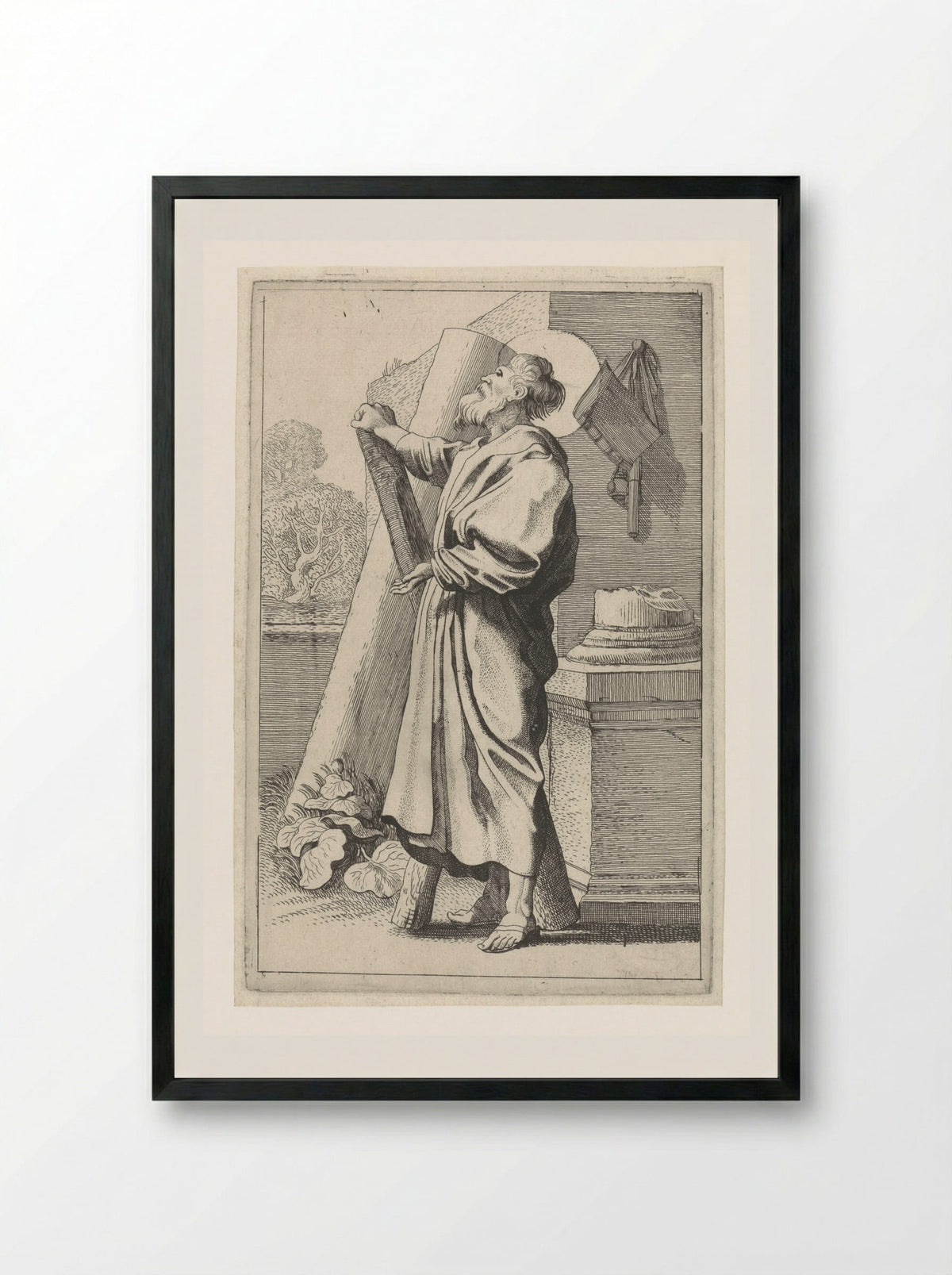 Saint Andrew - Jan van de Velde (II) - Framed Print Black