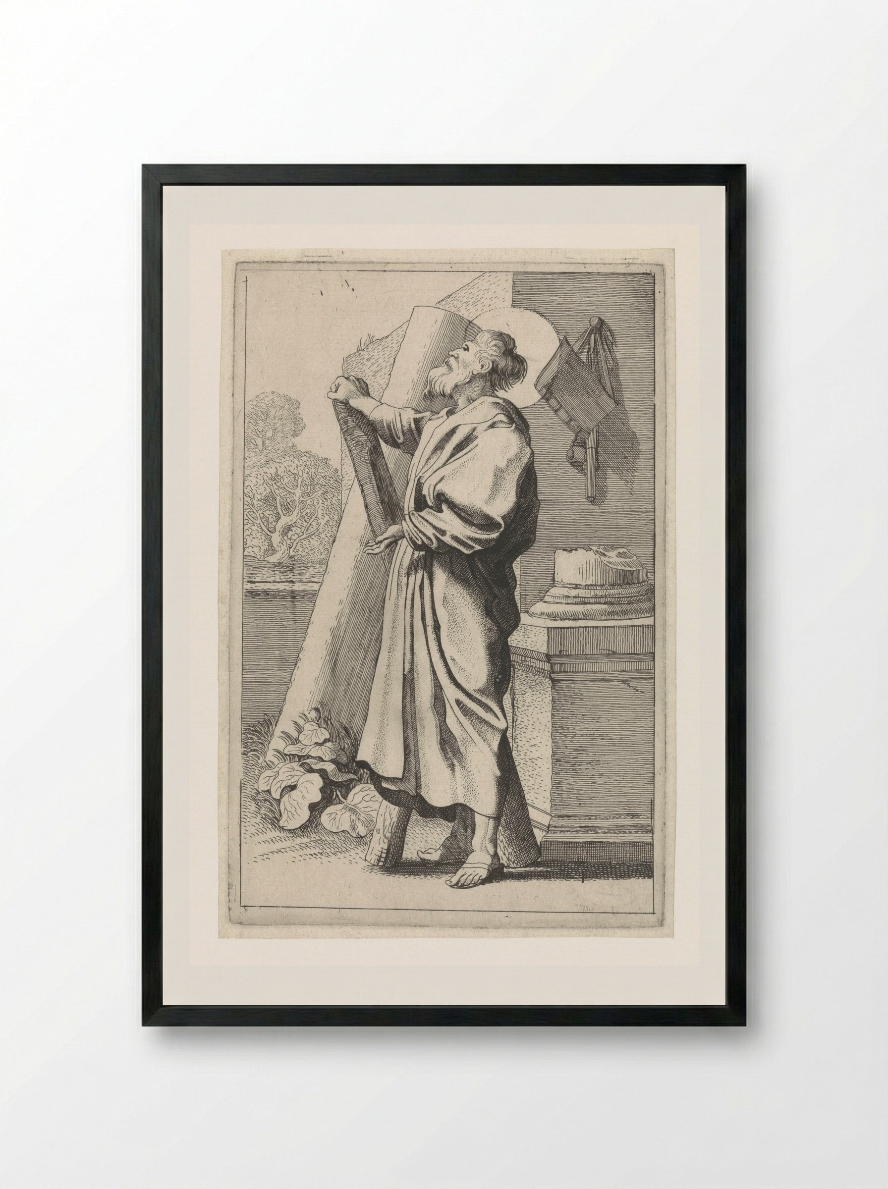 Saint Andrew - Jan van de Velde (II) - Framed Print Black