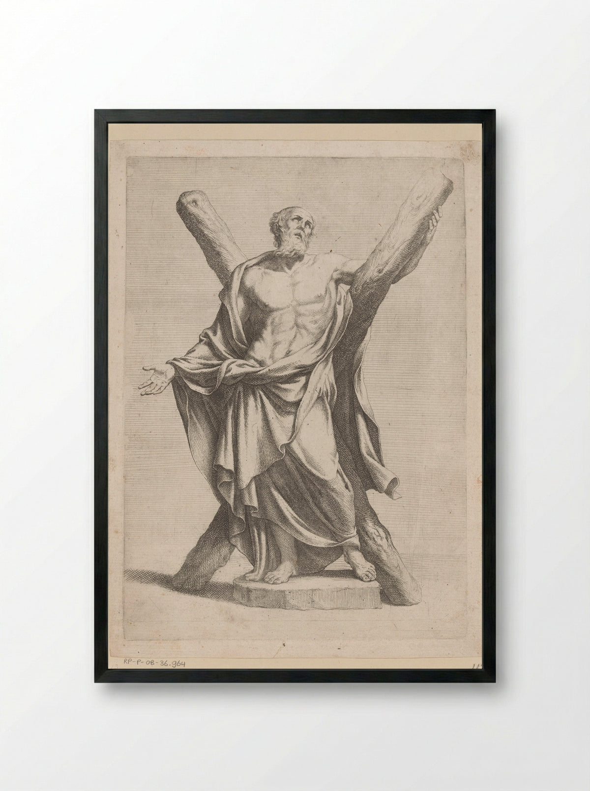 Saint Andrew - Pietro del Po - Framed Print Black