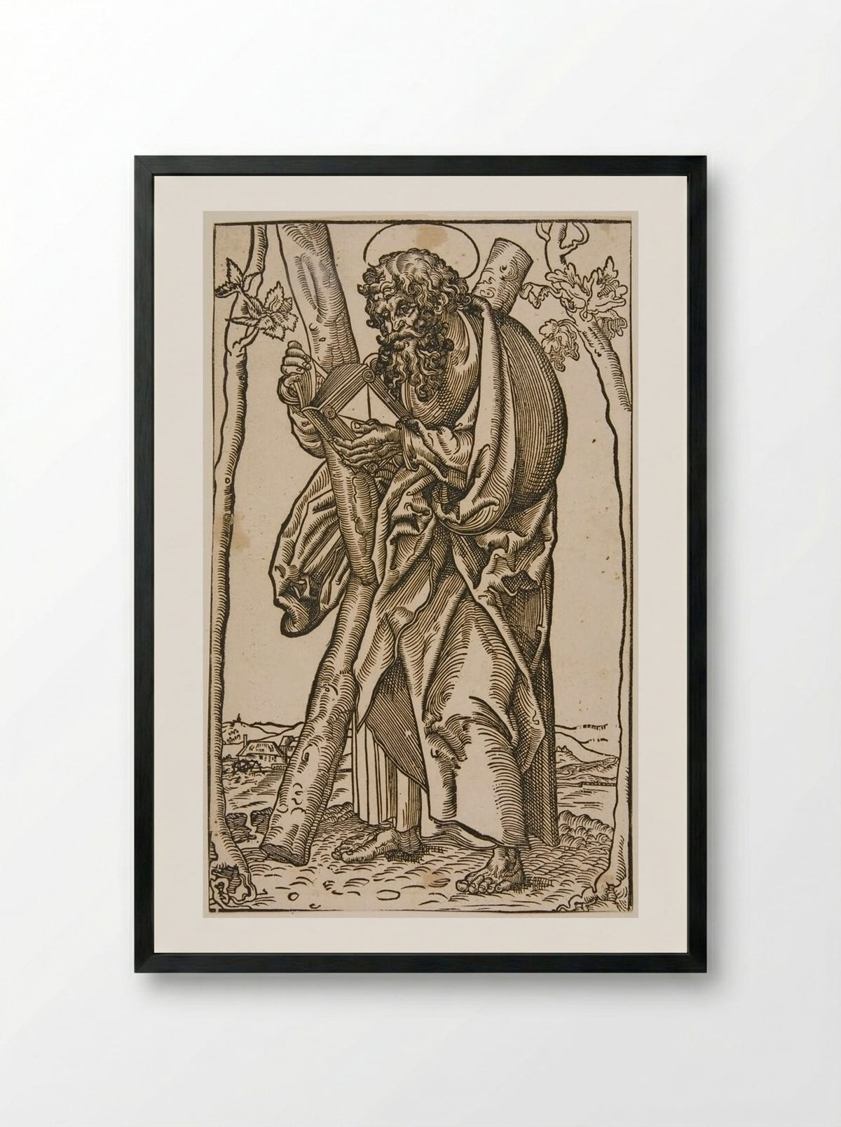Saint Andrew - Lucas Cranach the Elder - Framed Print Black