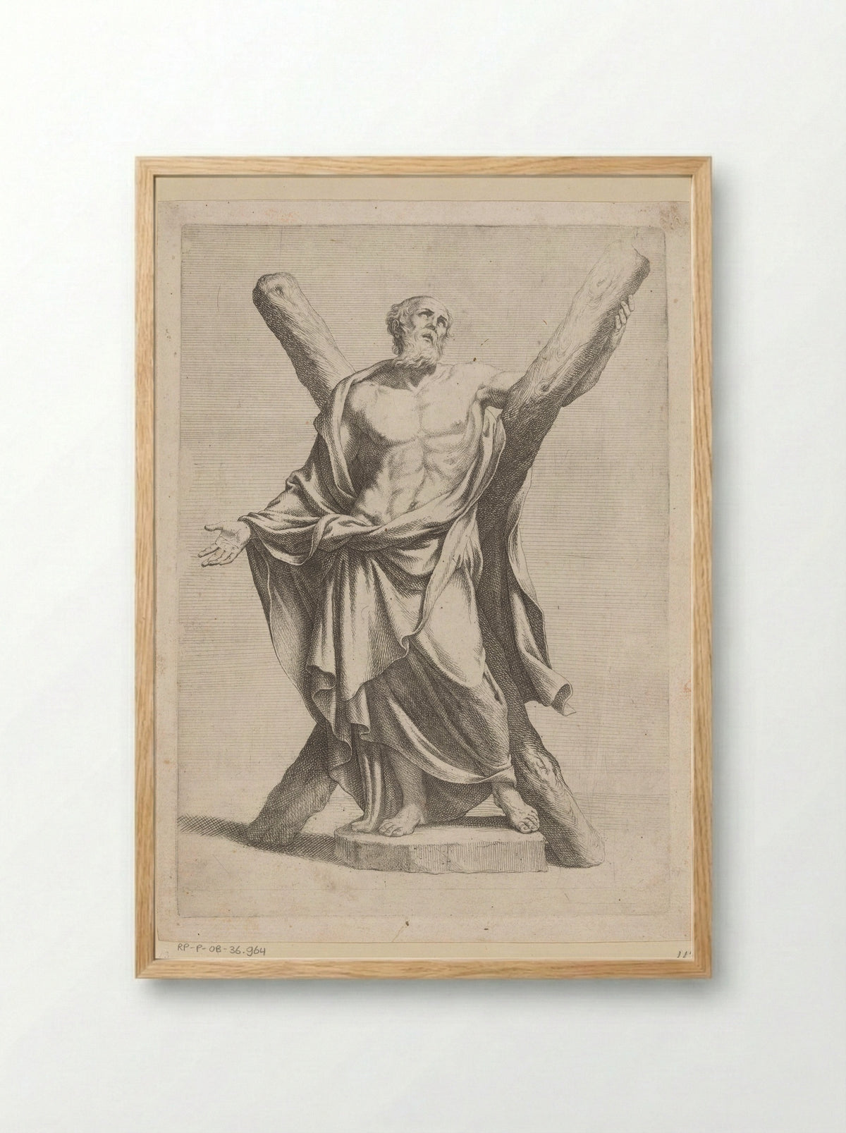 Saint Andrew - Pietro del Po - Framed Print Wood
