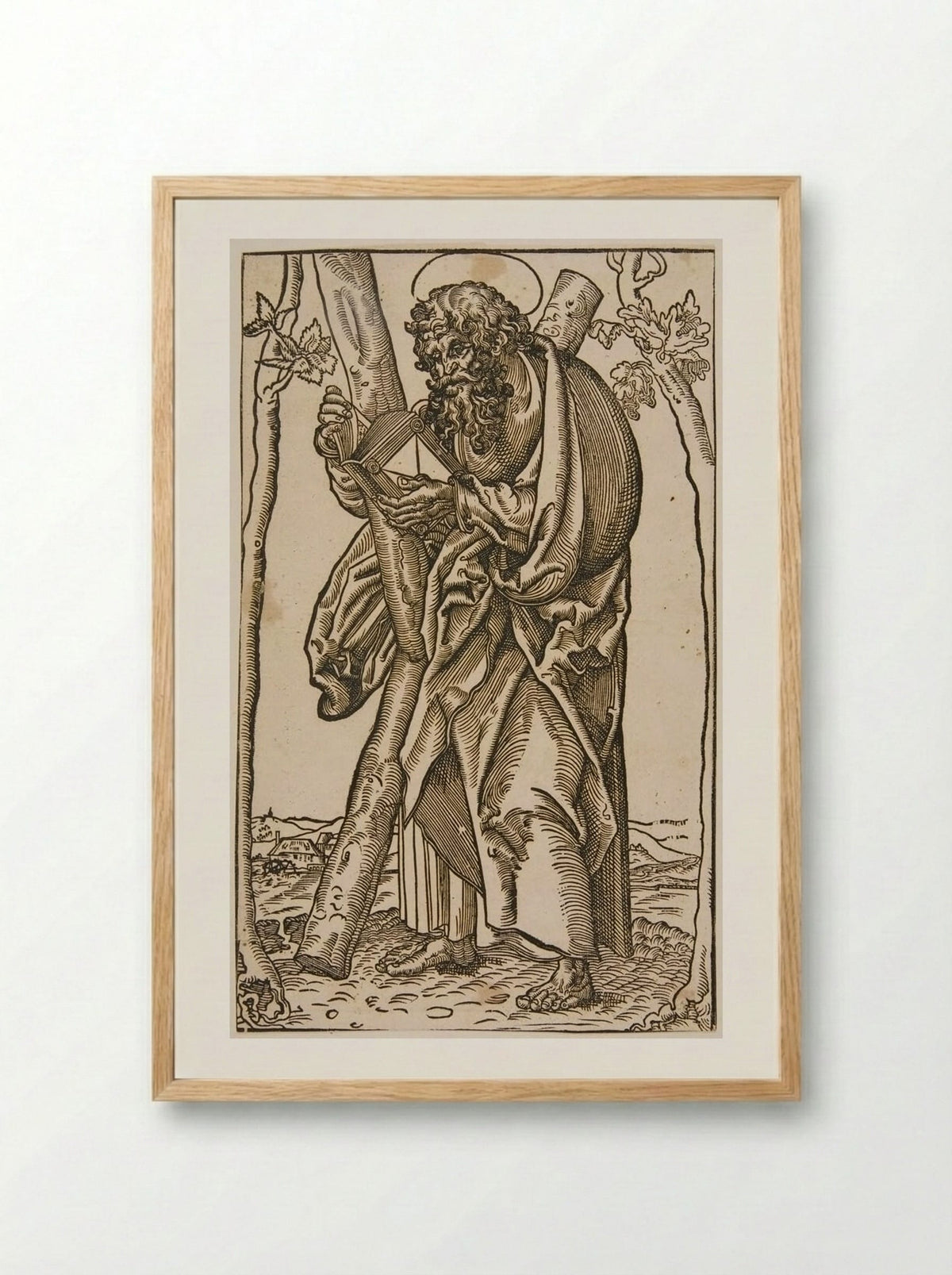 Saint Andrew - Lucas Cranach the Elder - Framed Print Wood