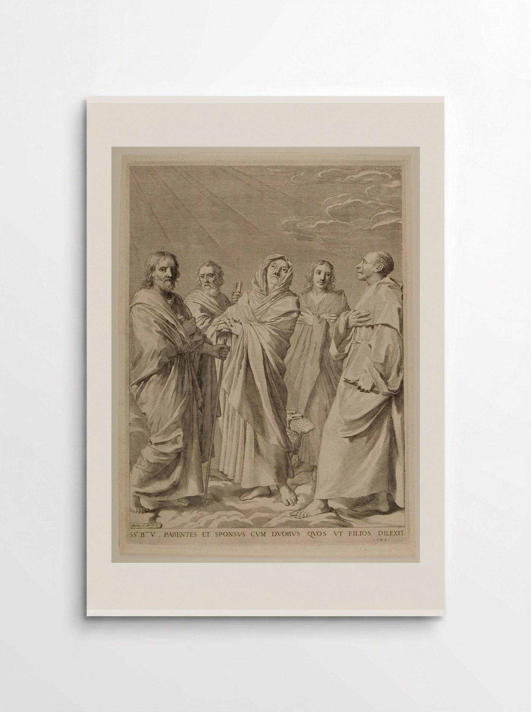 Saint Anne Surrounded by Saints - Claude Mellan - Poster