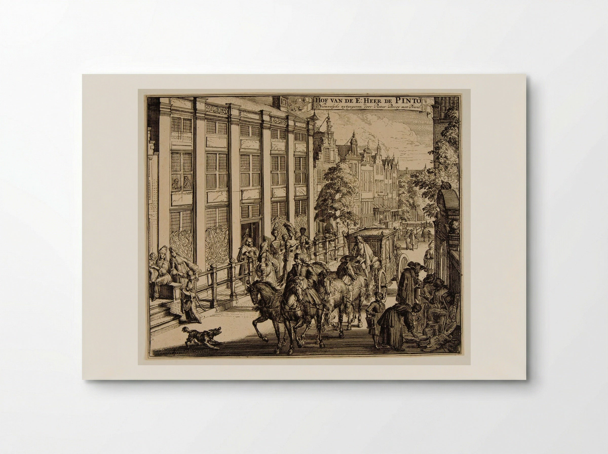 Saint Anthonisbreestraat with the De Pinto House - Romeyn de Hooghe - Poster