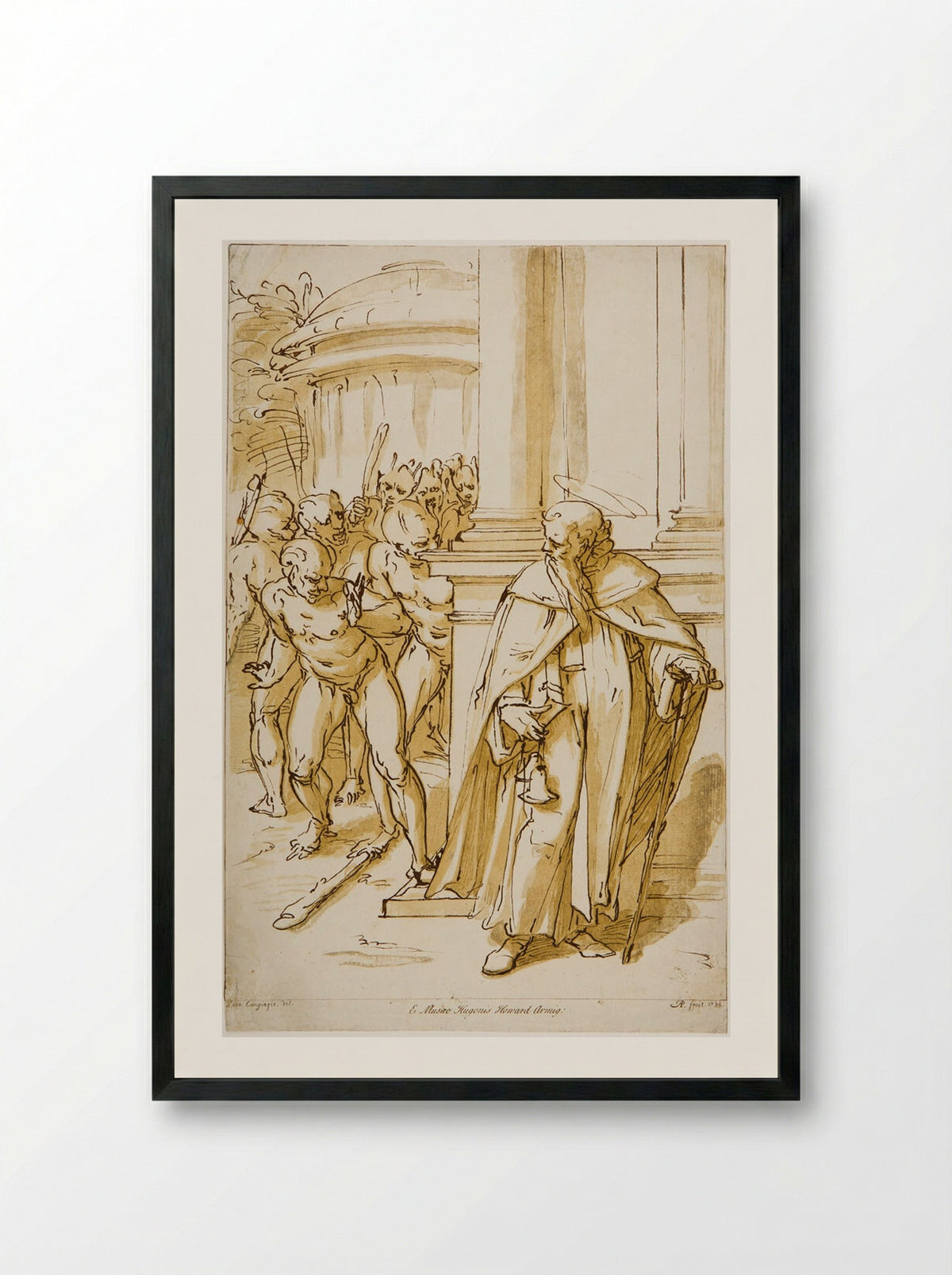 Saint Anthony Tempted by Demons - Arthur Pond - Framed Print Black