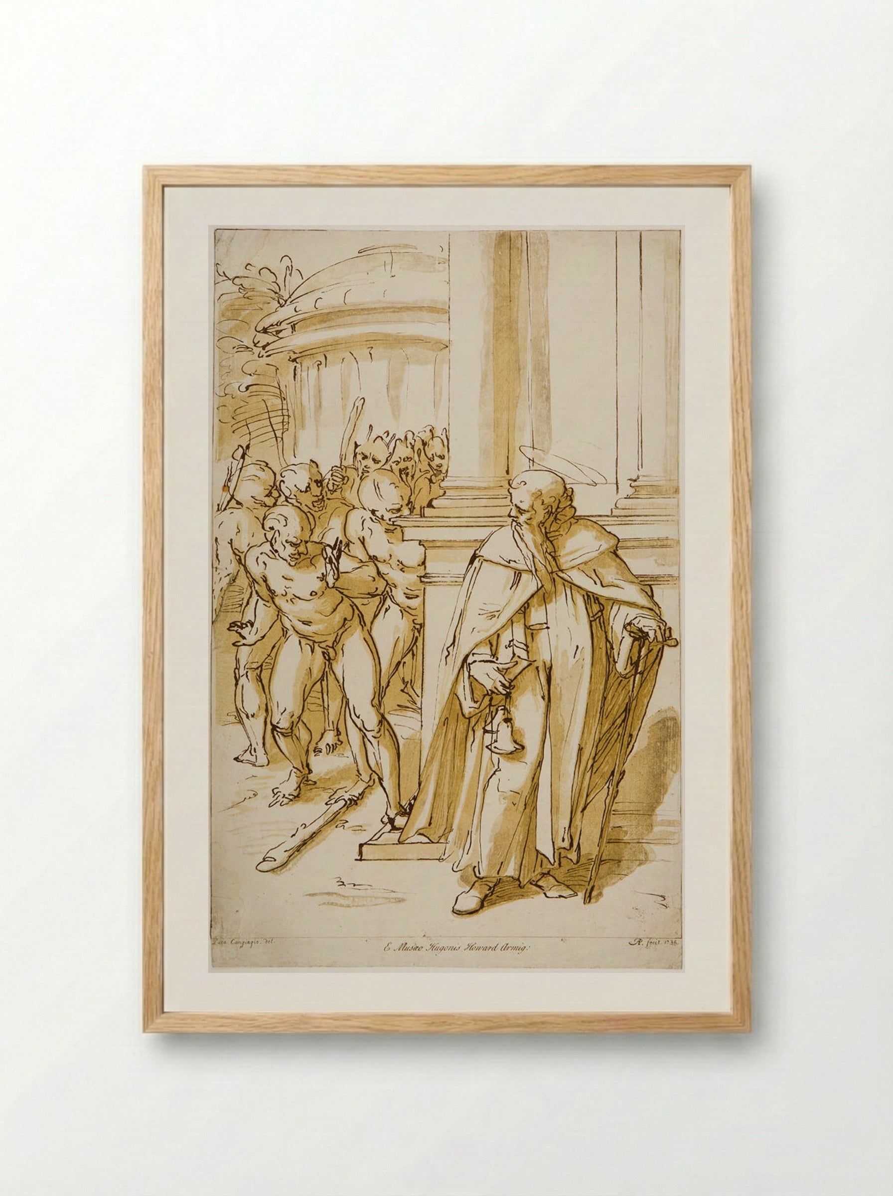 Saint Anthony Tempted by Demons - Arthur Pond - Framed Print Wood