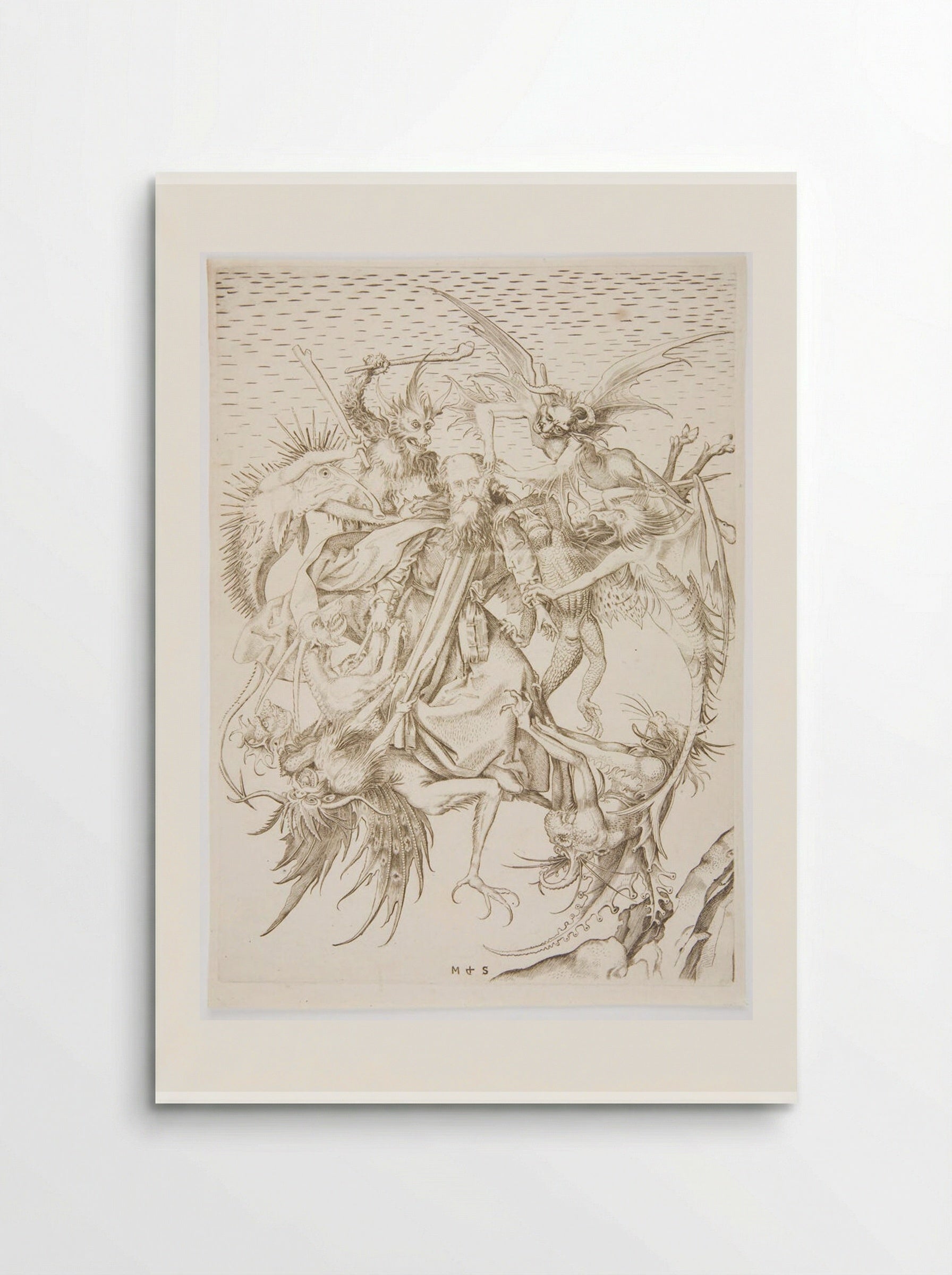 Saint Anthony Tormented by Demons - Martin Schongauer - Poster