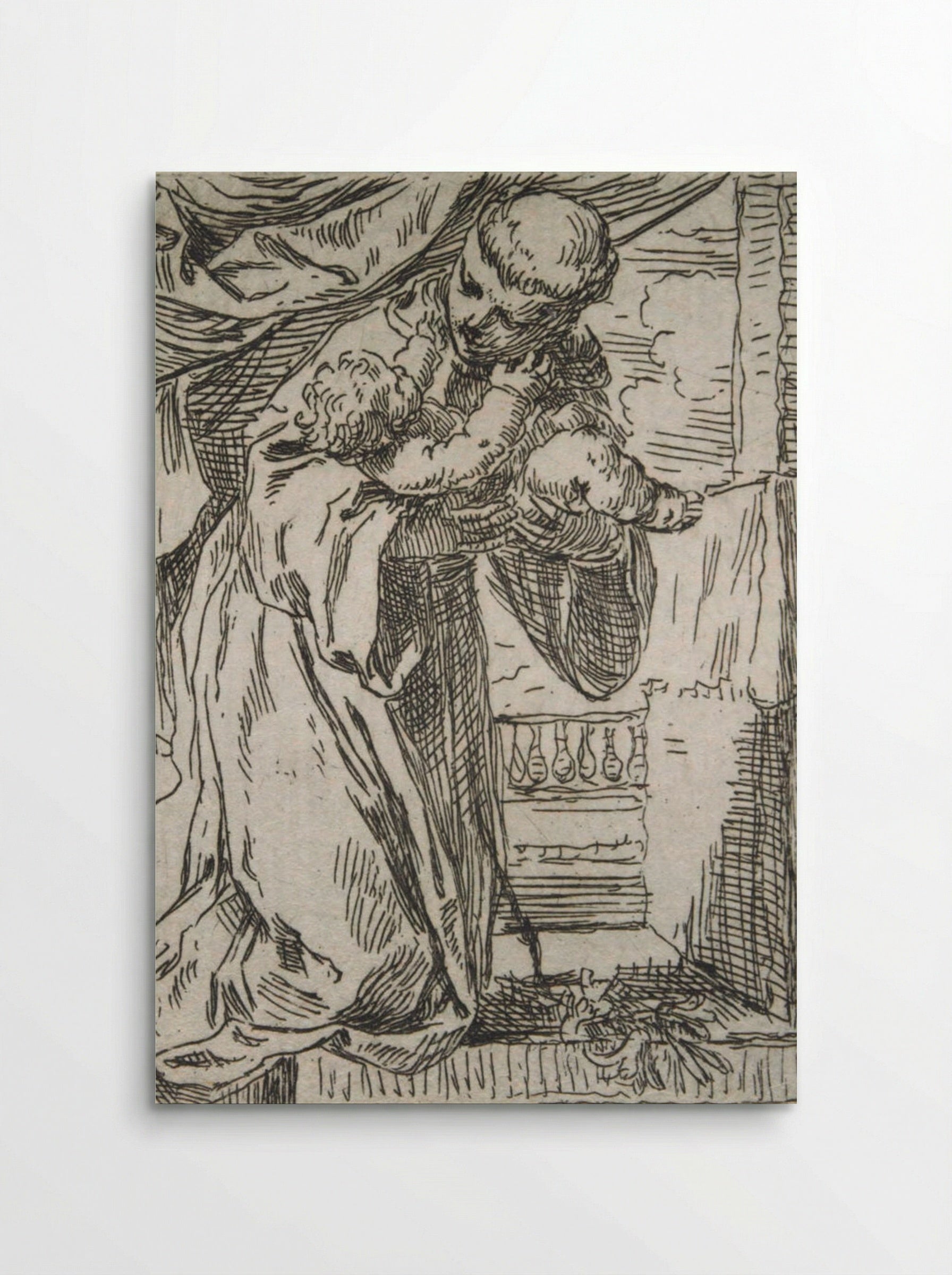 Saint Anthony of Padua Holding the Christ Child - Simone Cantarini - Poster