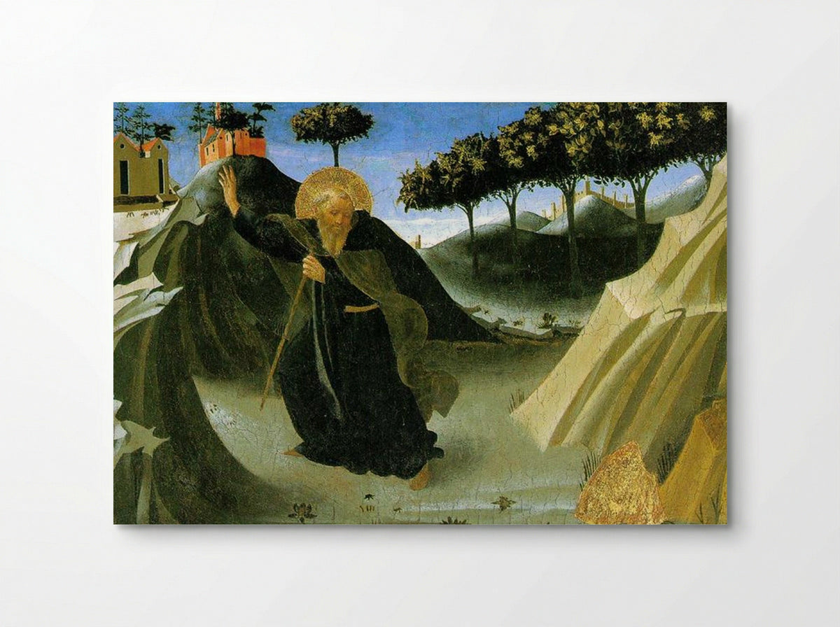 Saint Anthony the Abbot Tempted by a Lump of Gold - Fra Angelico - Poster