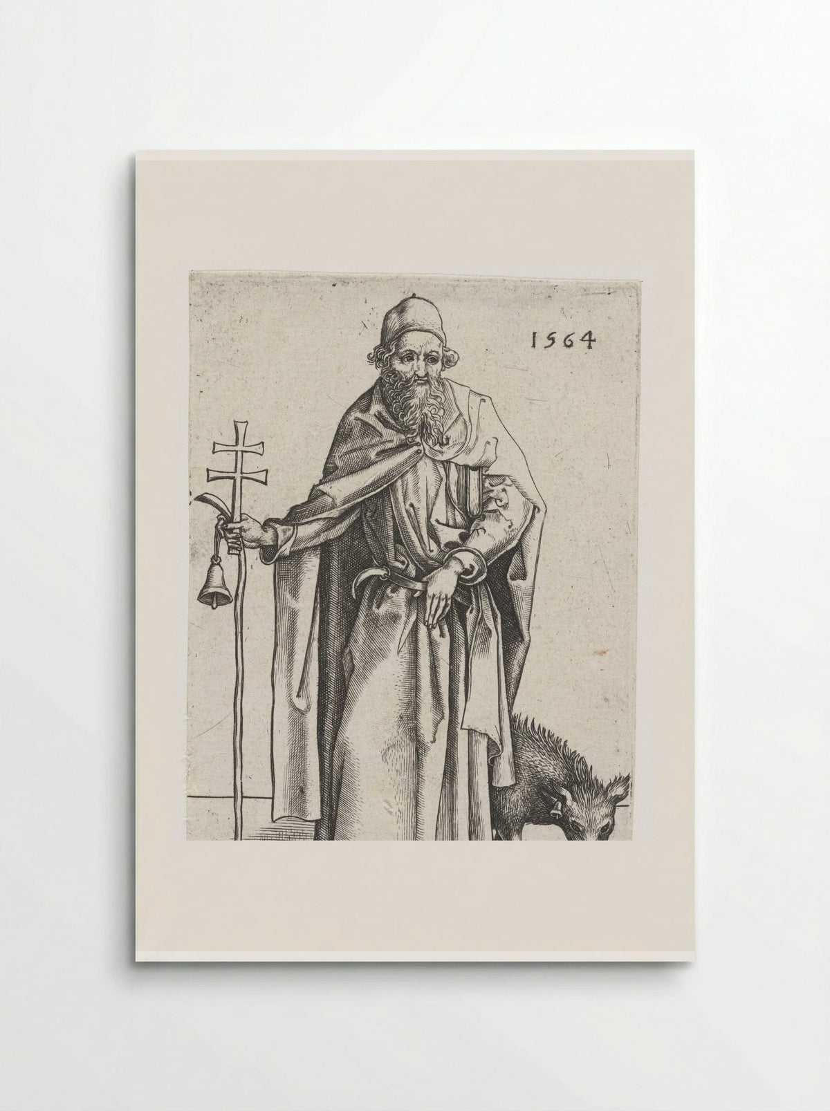 Saint Anthony the Great - Hieronymus Wierix - Poster