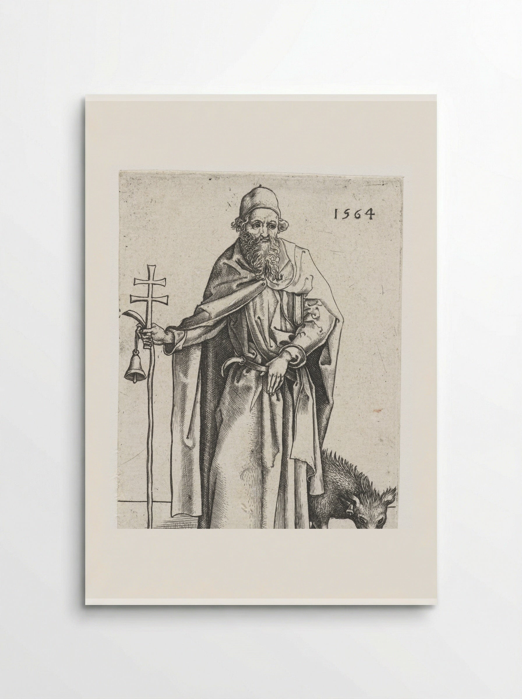Saint Anthony the Great - Hieronymus Wierix - Poster