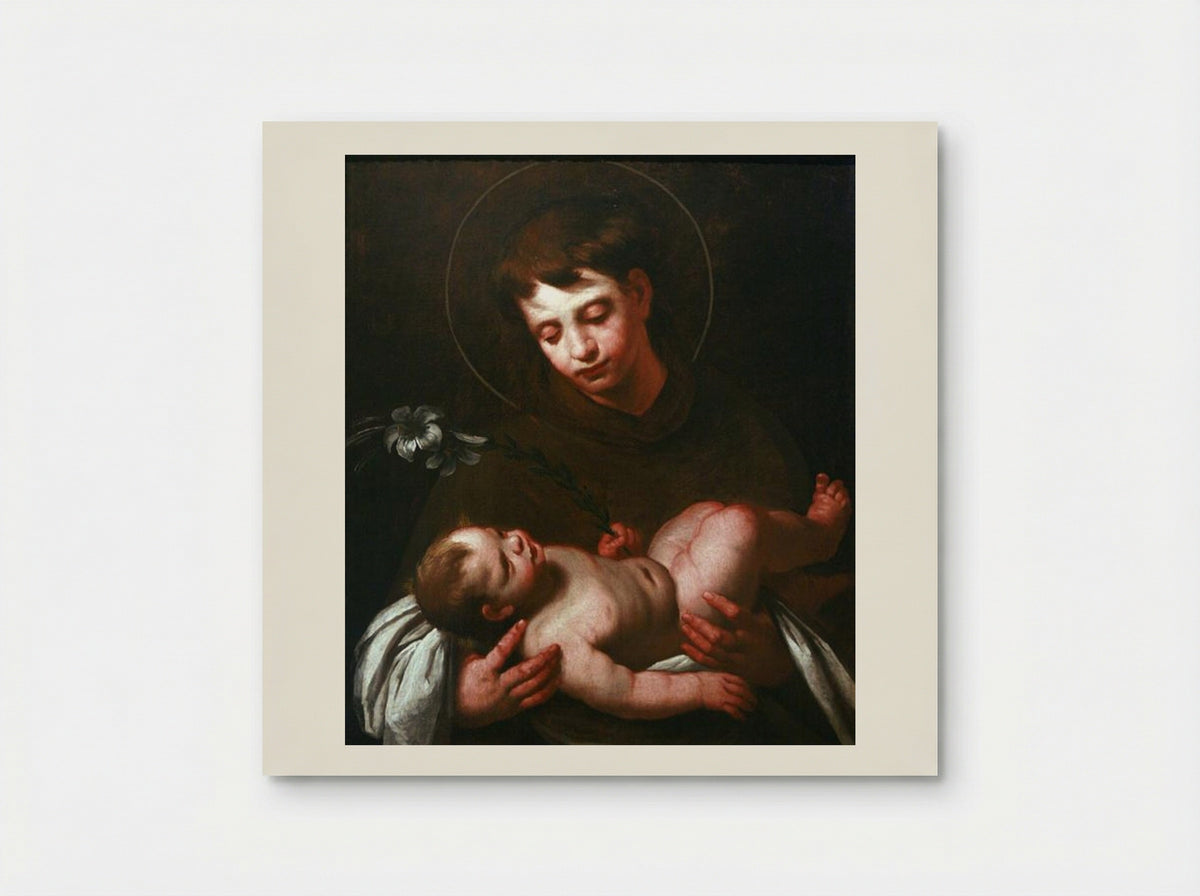 Saint Antony of Padua holding Baby Jesus - Bernardo Strozzi - Poster