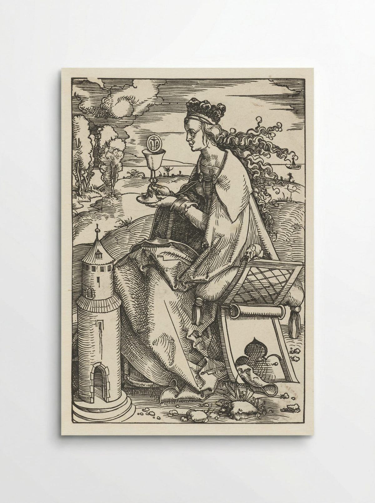 Saint Barbara with Chalice and Tower - Hans Baldung Grien - Poster
