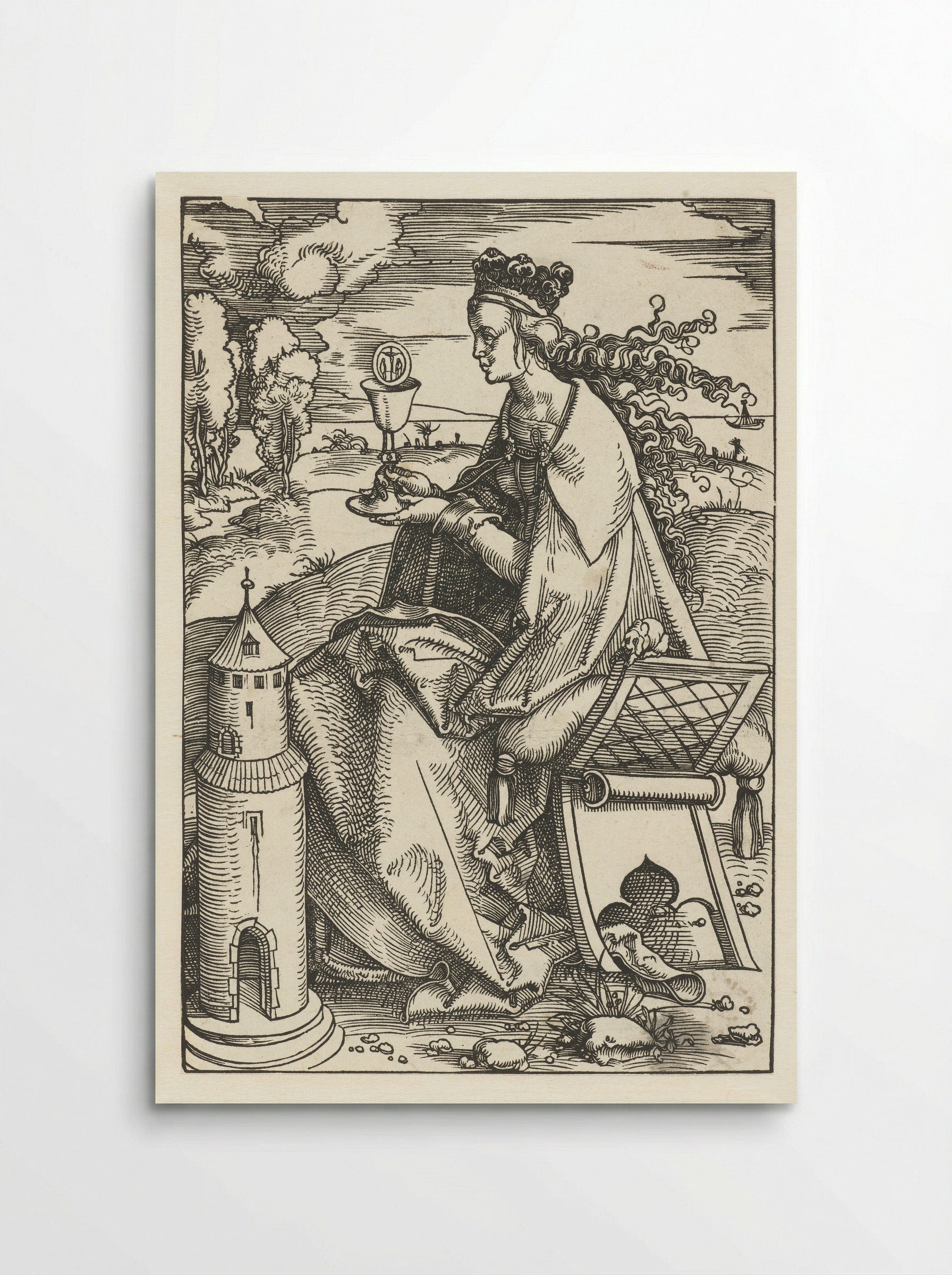 Saint Barbara with Chalice and Tower - Hans Baldung Grien - Poster