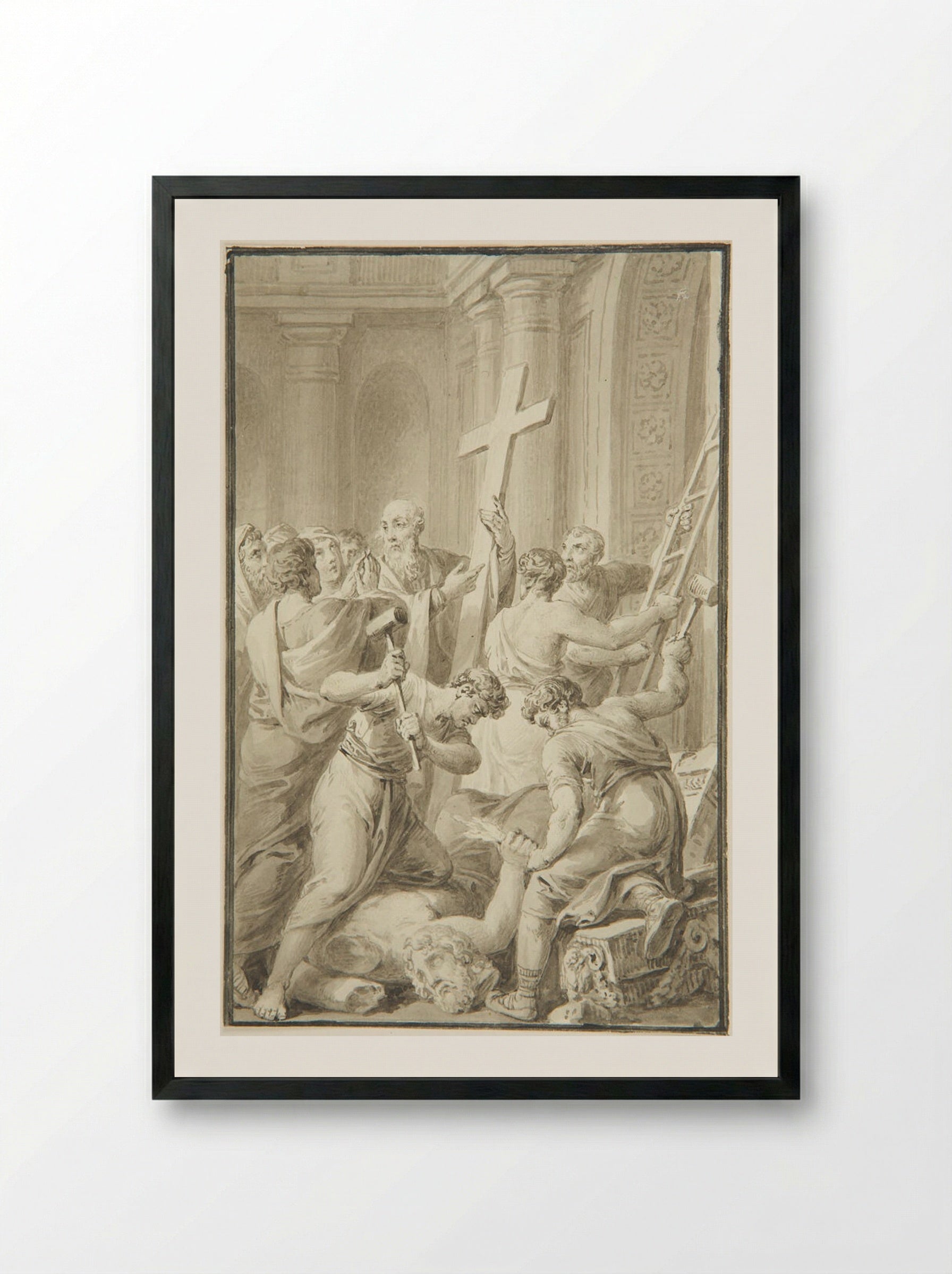 Saint Bartholomew - Vincenz Georg Kininger - Framed Print Black