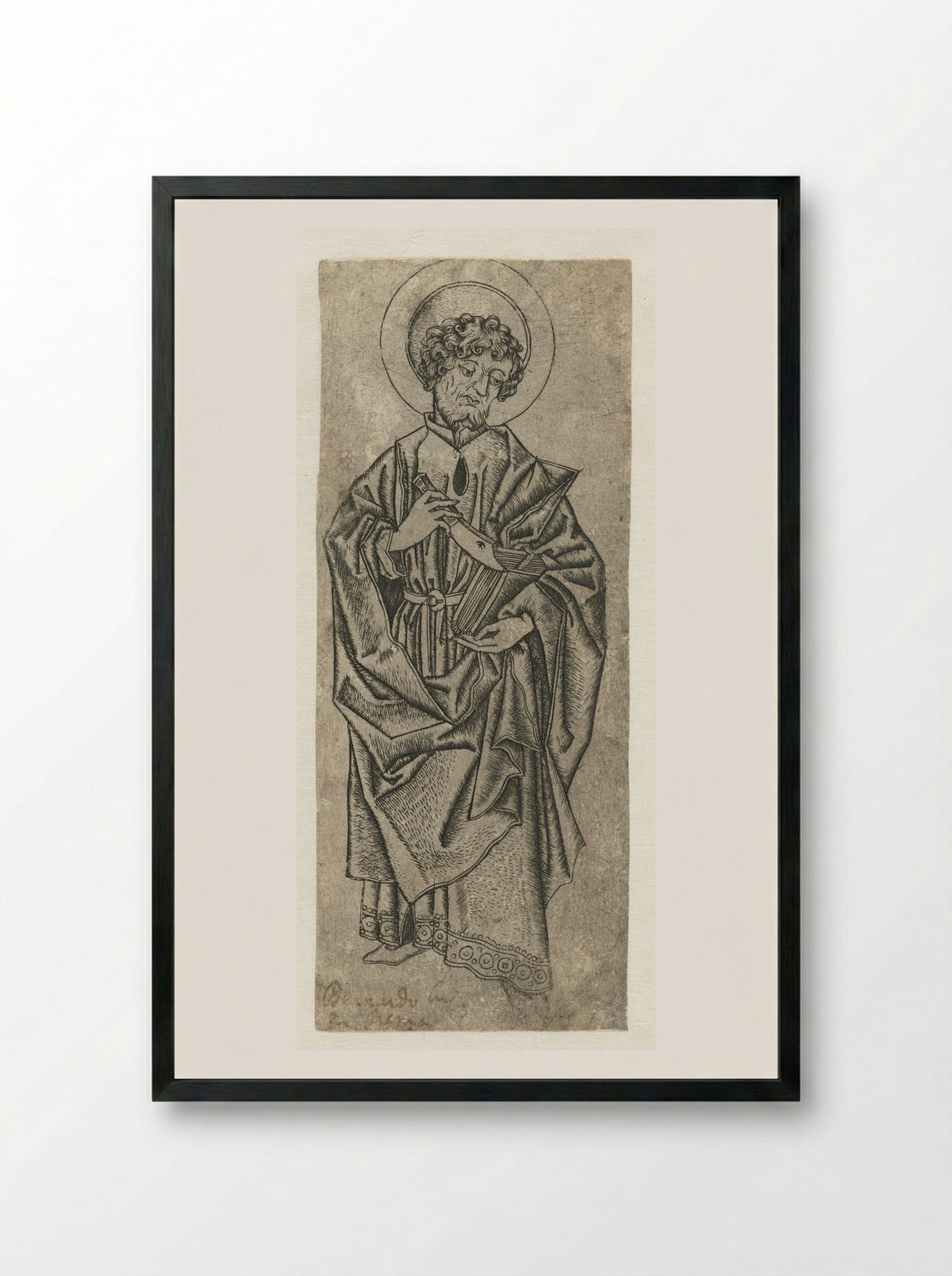 Saint Bartholomew - Monogrammist IA - Framed Print Black
