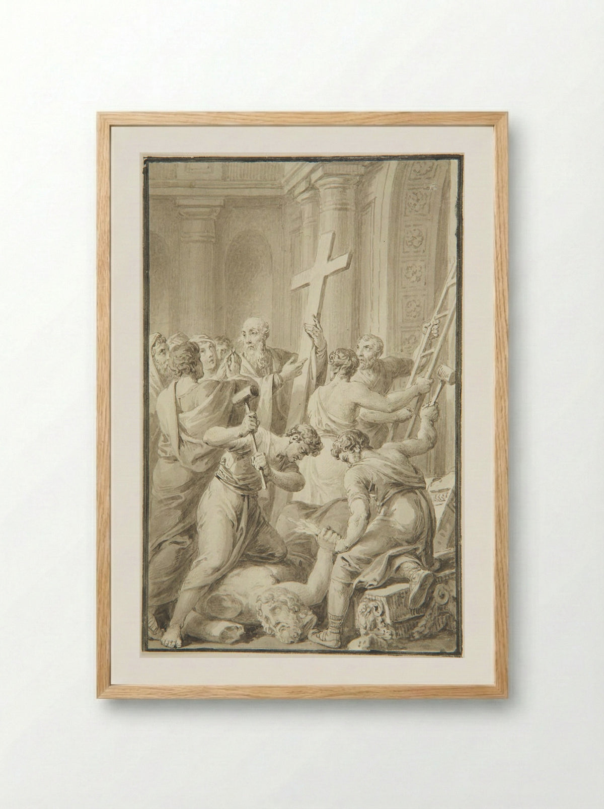 Saint Bartholomew - Vincenz Georg Kininger - Framed Print Wood