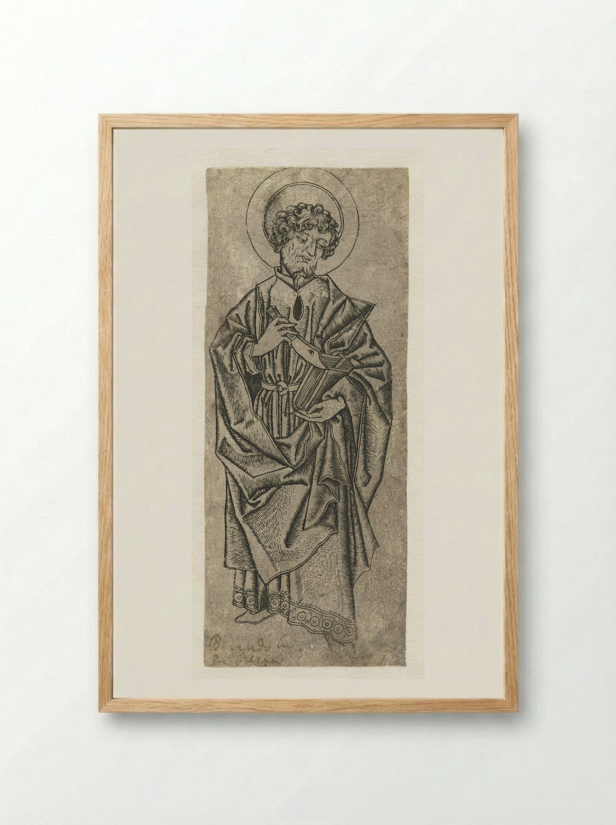 Saint Bartholomew - Monogrammist IA - Framed Print Wood