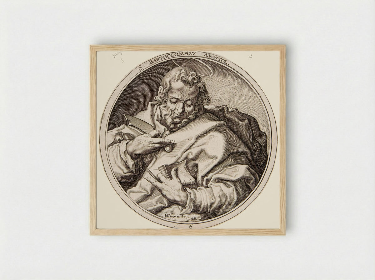 Saint Bartholomew - Zacharias Dolendo - Framed Print Wood